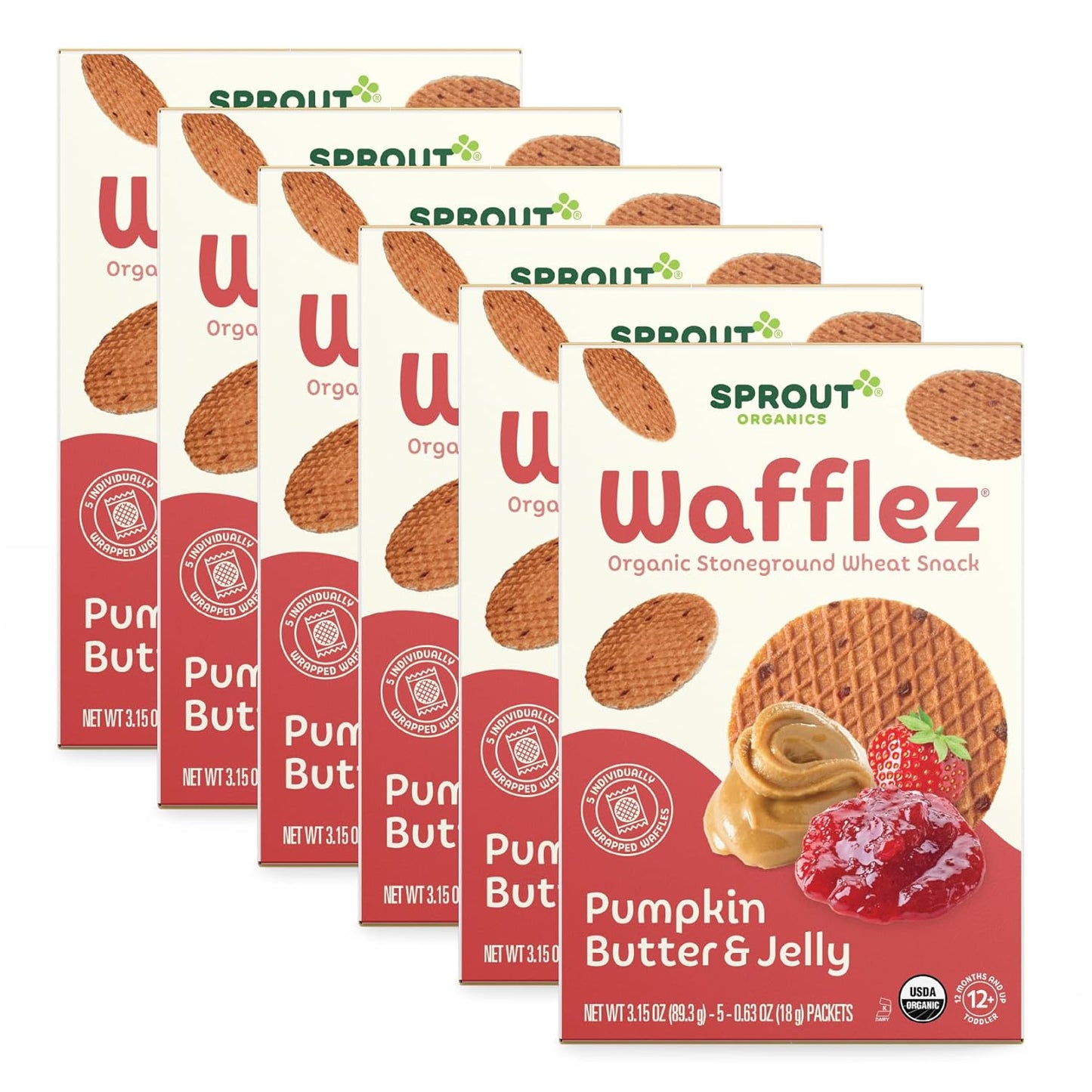 Sprout Organic Baby Food Wafflez - Healthy Toddler Snacks