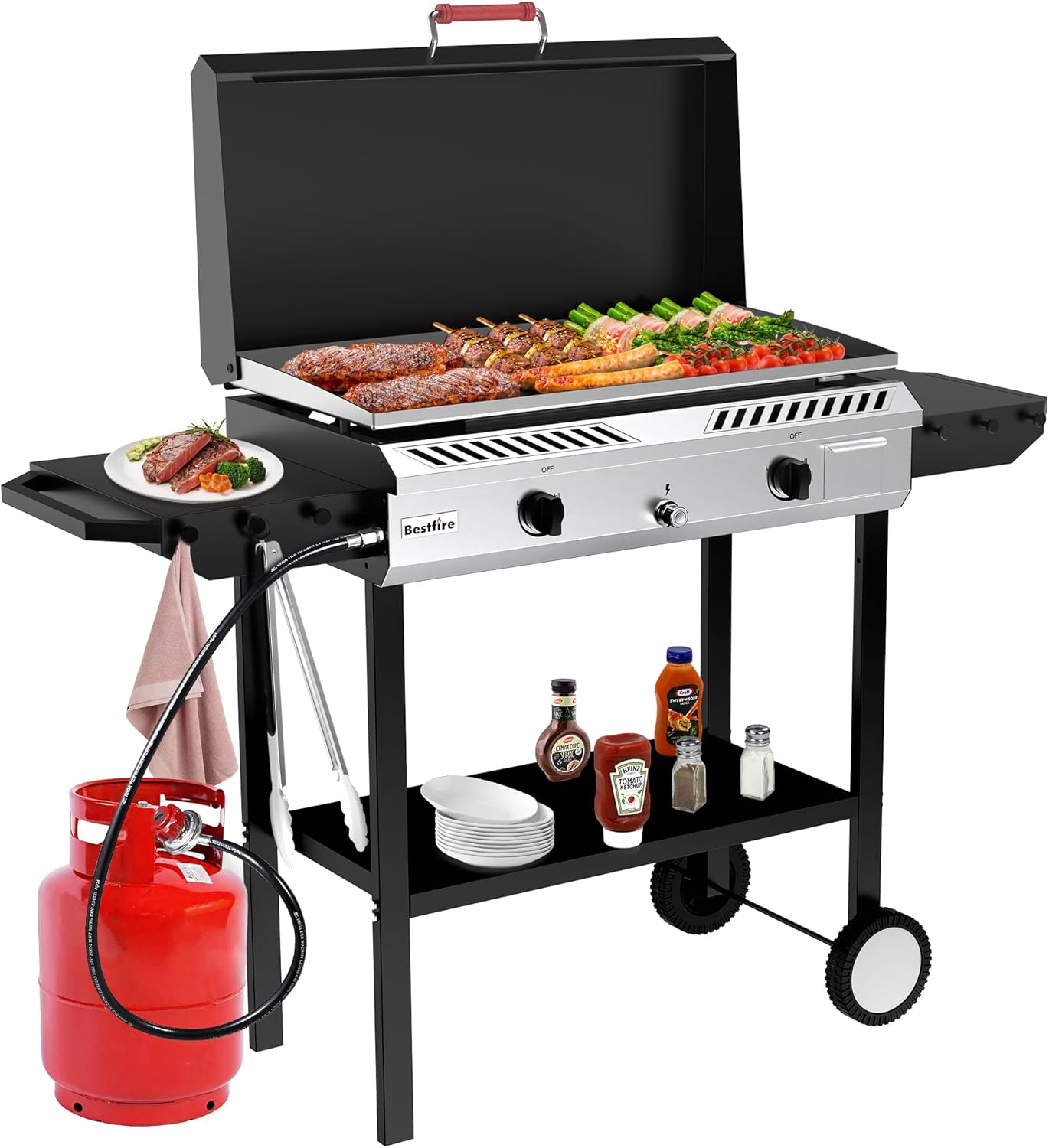 Bestfire 2 Burner Outdoor Propane Gas Stove for Versatile Cooking