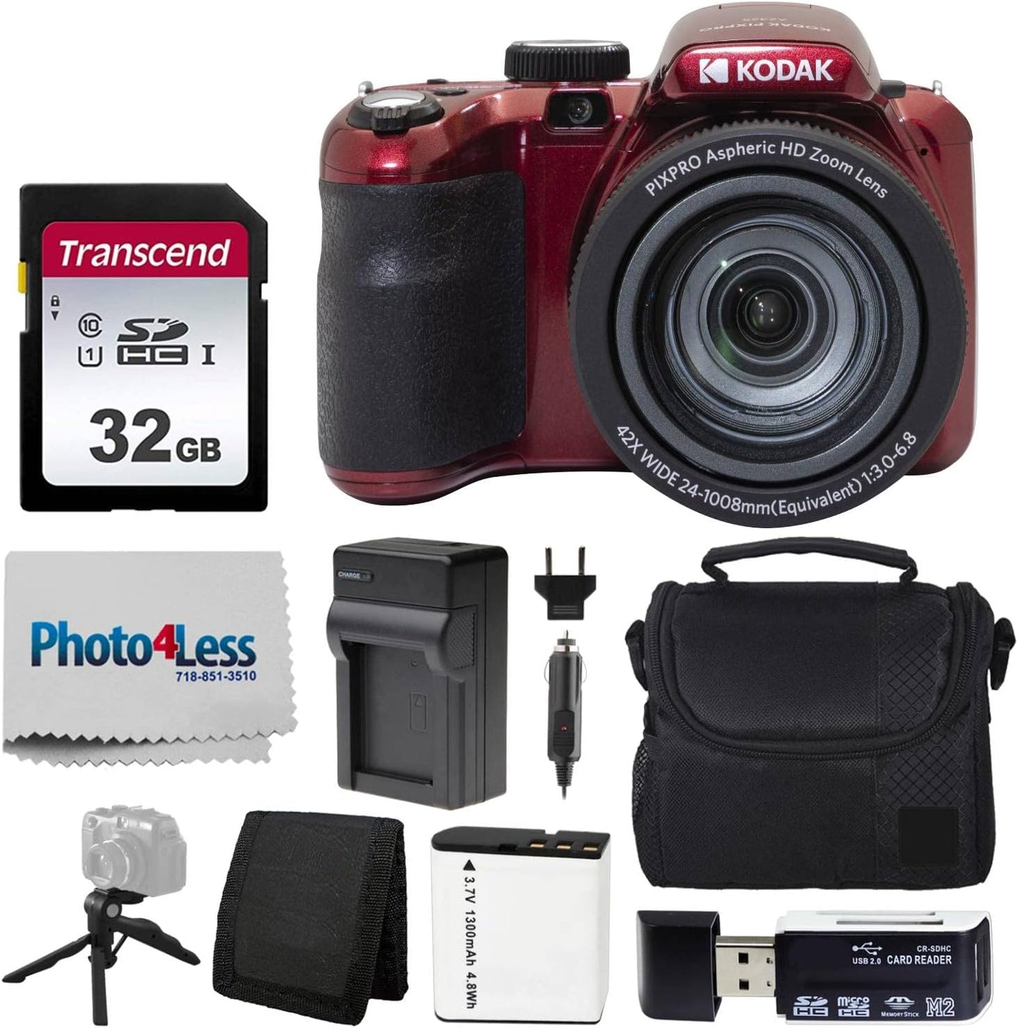 Kodak PIXPRO AZ425 Digital Camera Bundle with Accessories
