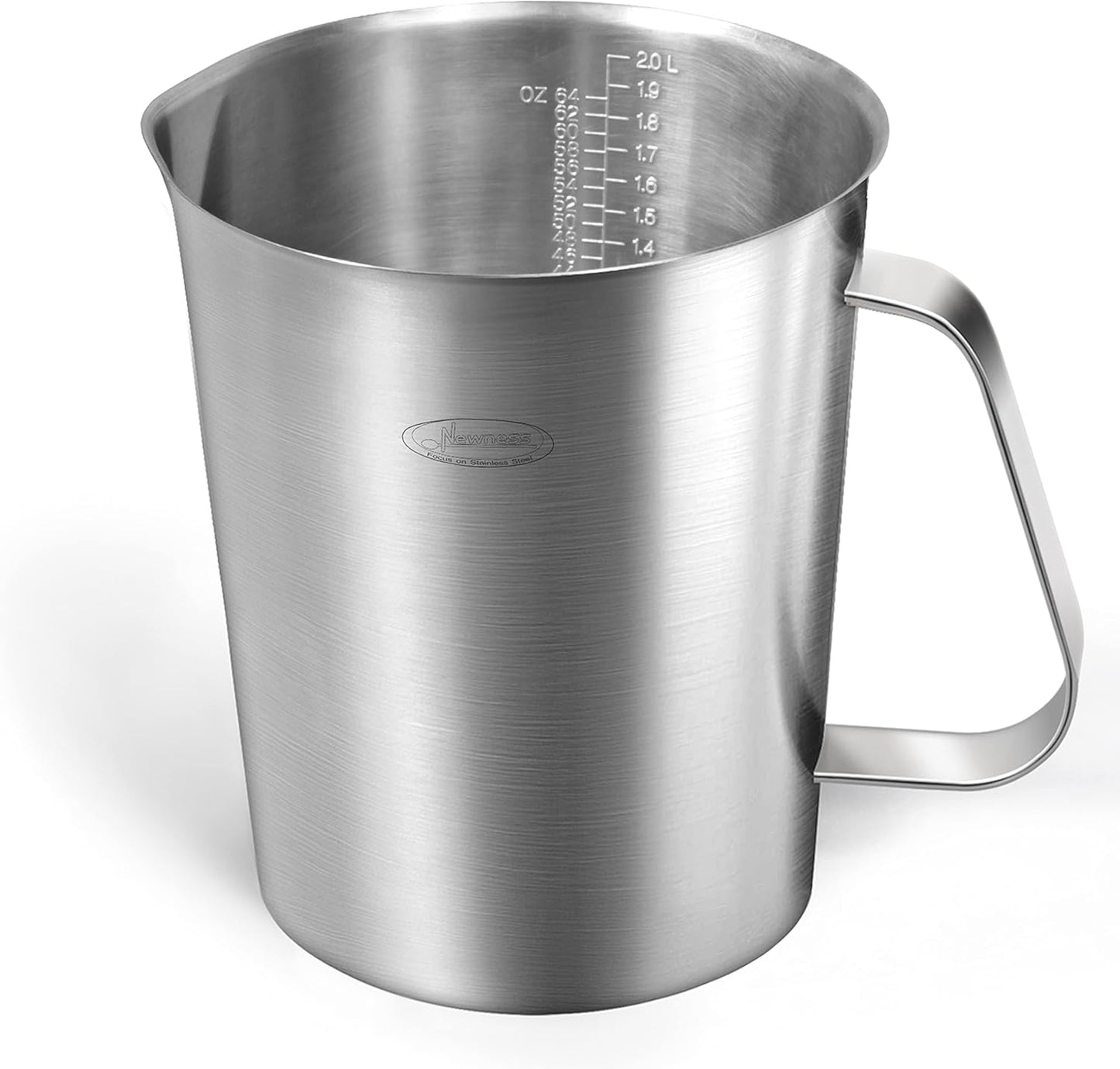 Upgraded Stainless Steel Measuring Cup with 3 Scales, 64 Ounces