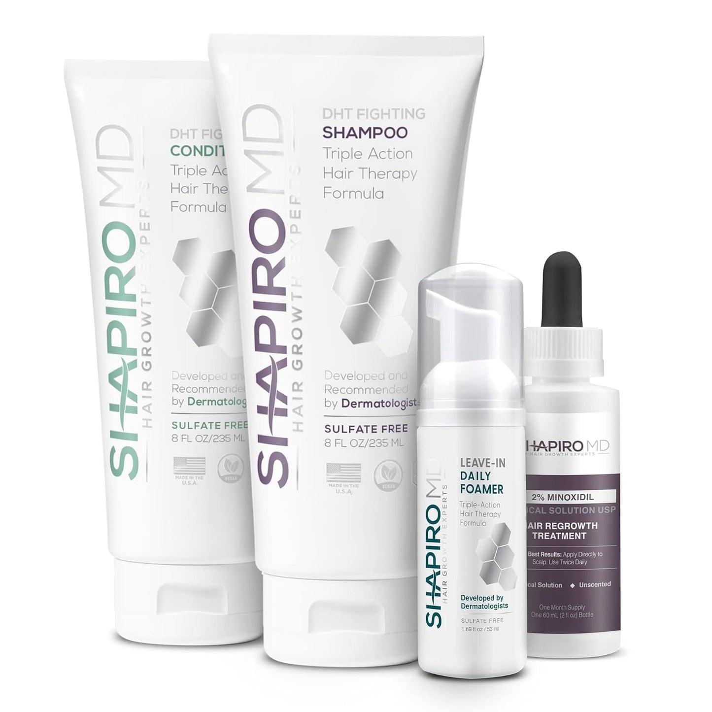 Shapiro MD Women's Hair Regrowth Kit with 2% Minoxidil Solution