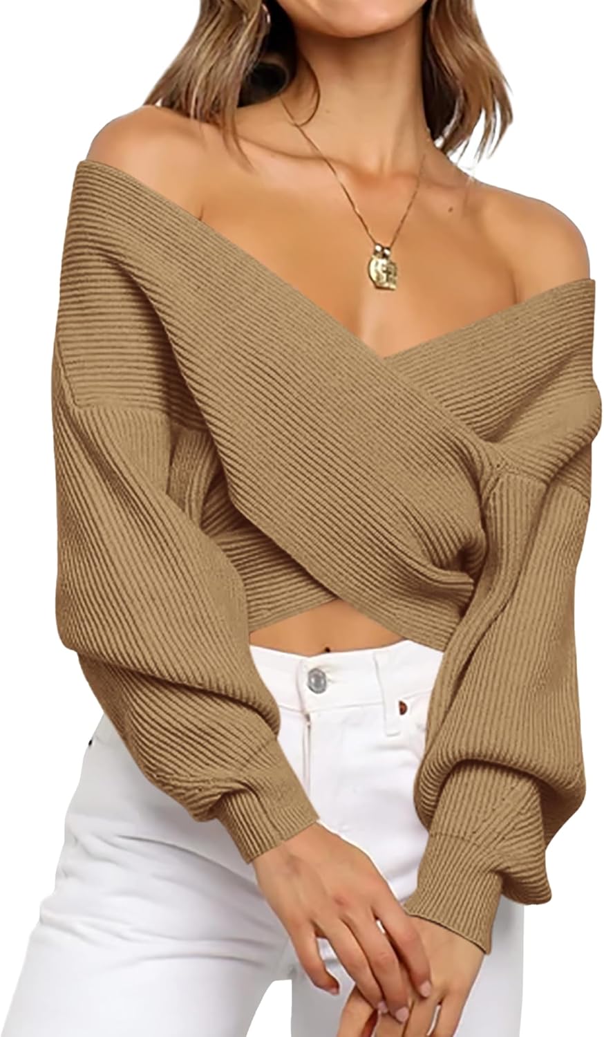 Off The Shoulder Sweater for Women - Stylish and Versatile