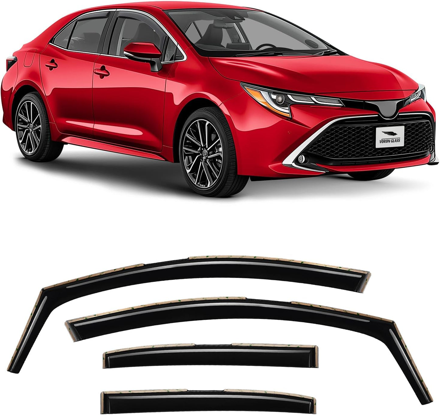 Voron Glass In-Channel Rain Guards for Toyota Corolla 2020-2025