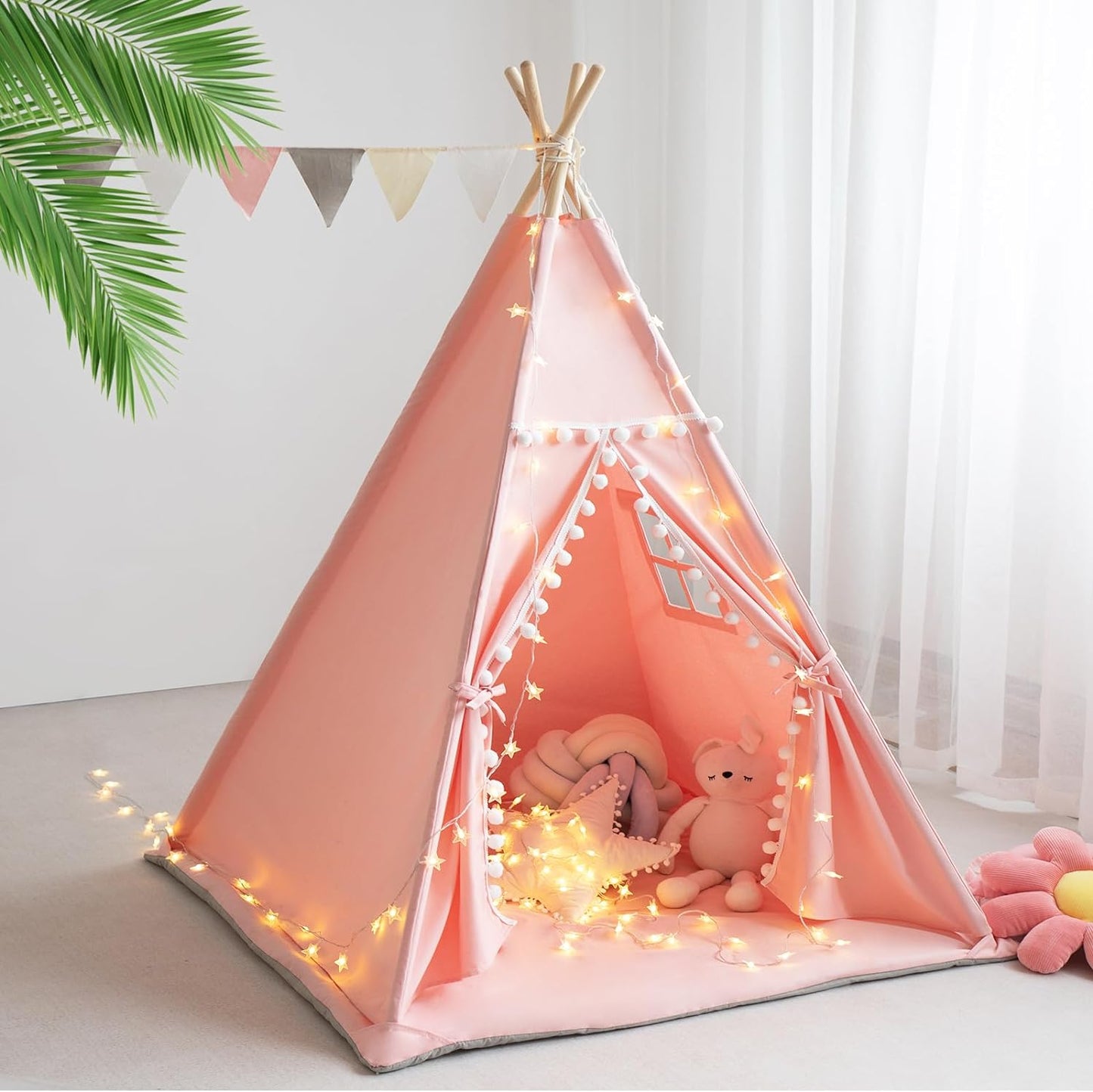 Portable Kids Teepee Tent - Cozy Indoor/Outdoor Fun!