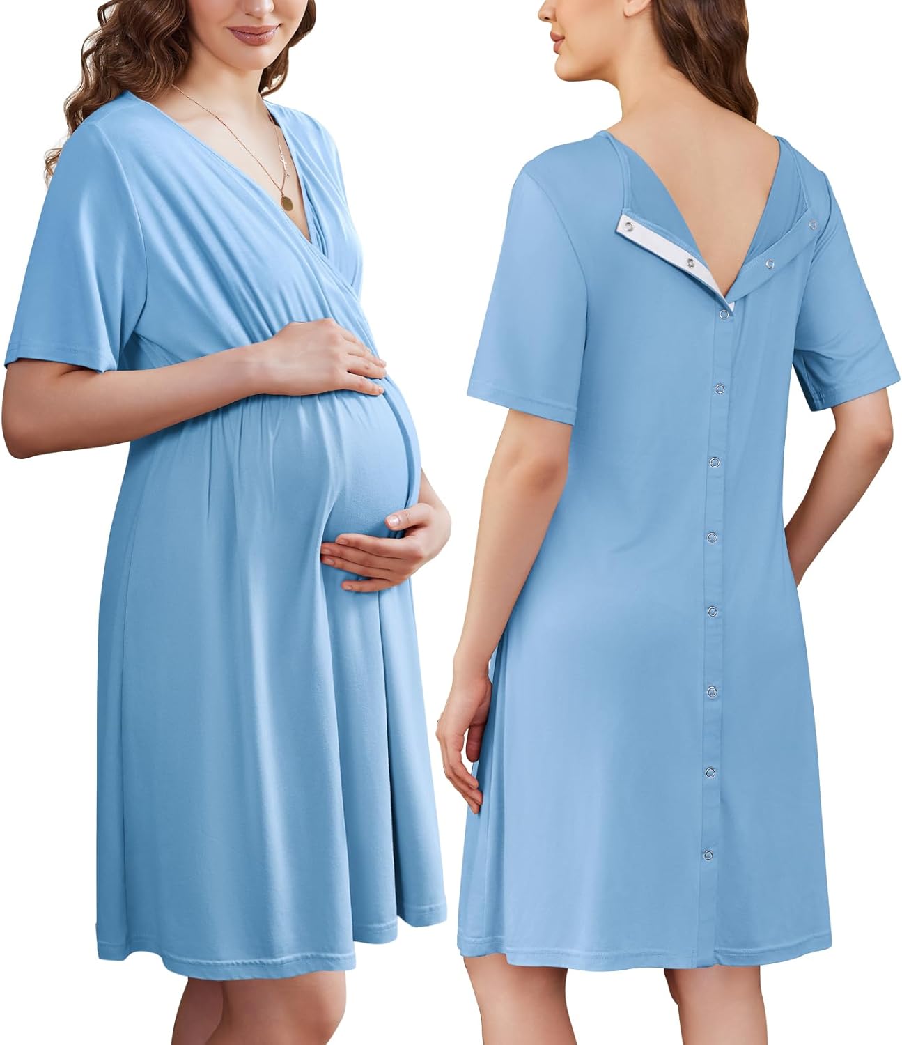 Ekouaer Labor and Delivery Gown for Comfortable Maternity Wear