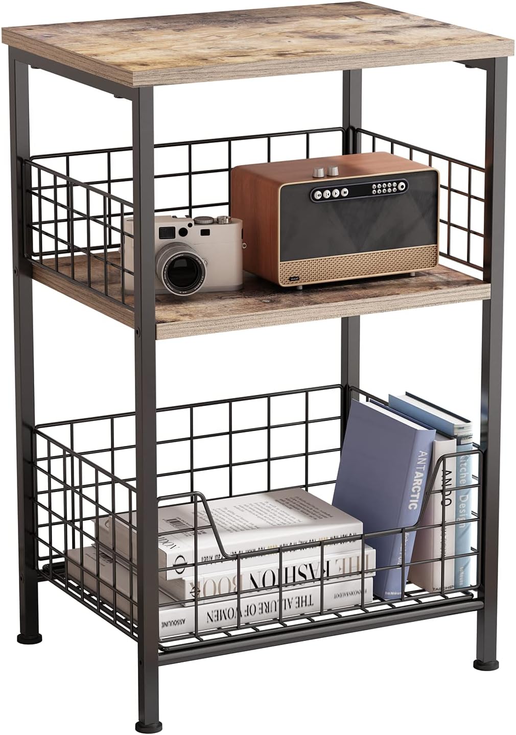 X-cosrack Side Table for Vinyl Records and Storage Solutions
