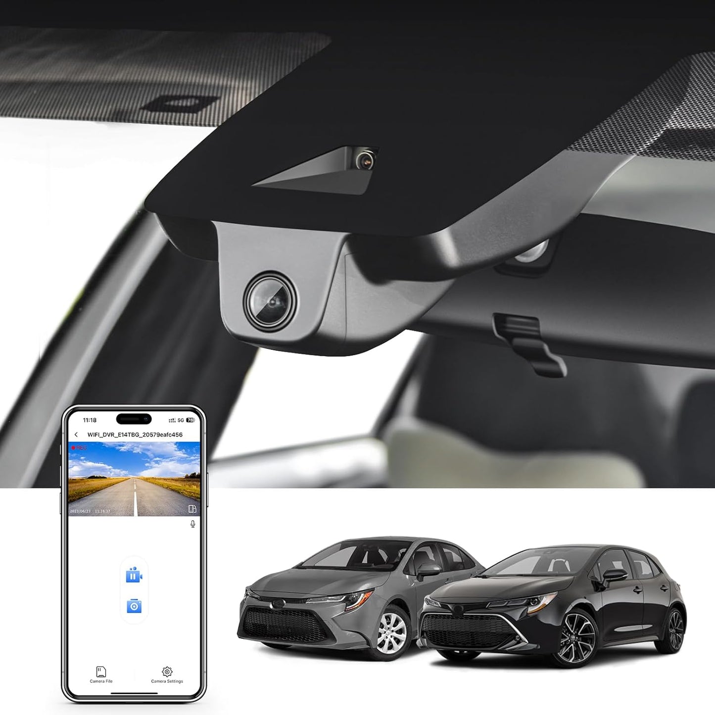 4K Dash Cam for Toyota Corolla & Hybrid 2020-2022 Models