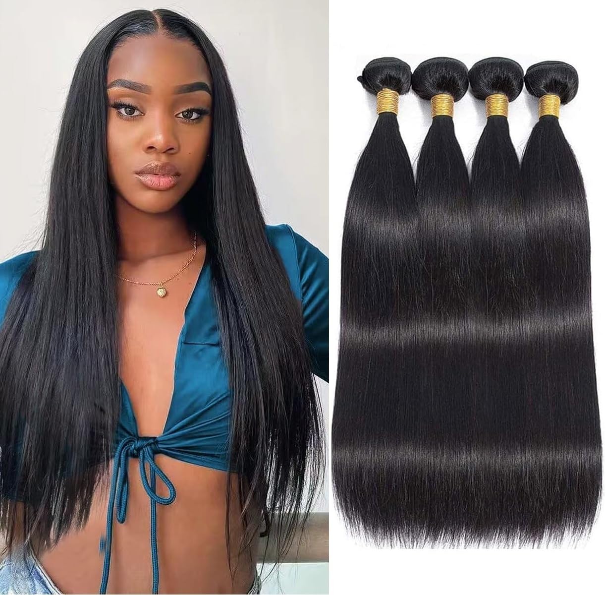 Straight Bundles Human Hair 14 16 18 20 Inch for Black Women
