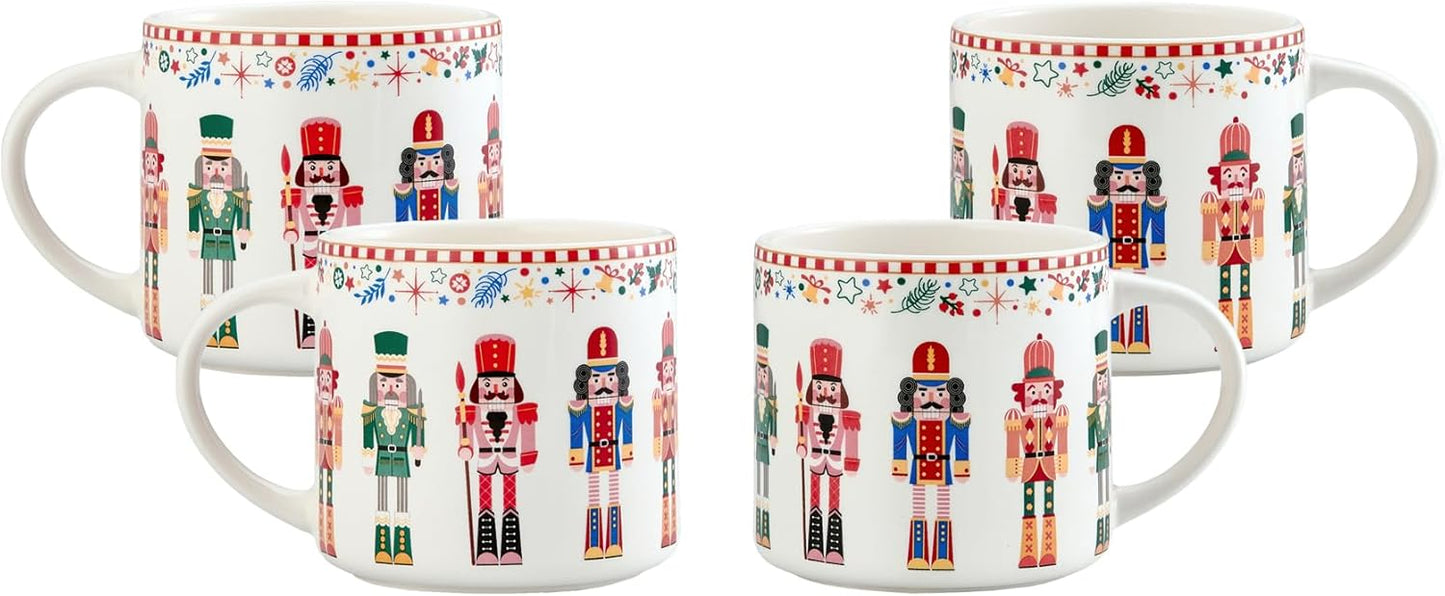 Bico Christmas Soldier Ceramic Mug Set for Holiday Drinks