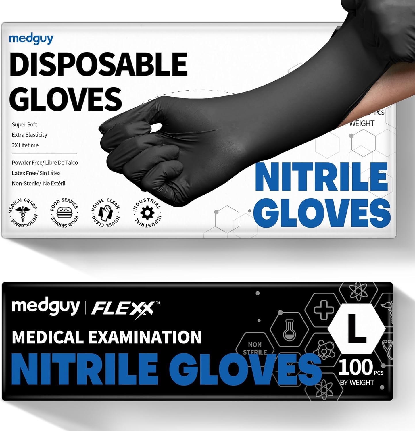 Medguy Nitrile Exam Gloves: Food-Safe & Protective