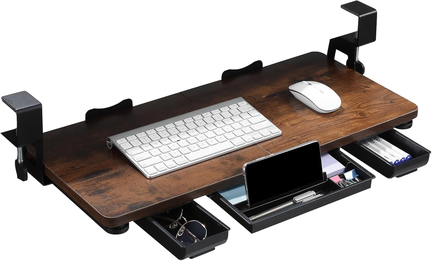 TECLUK Keyboard Tray: Space-Saving Drawer, Easy Install, Height Adjustable