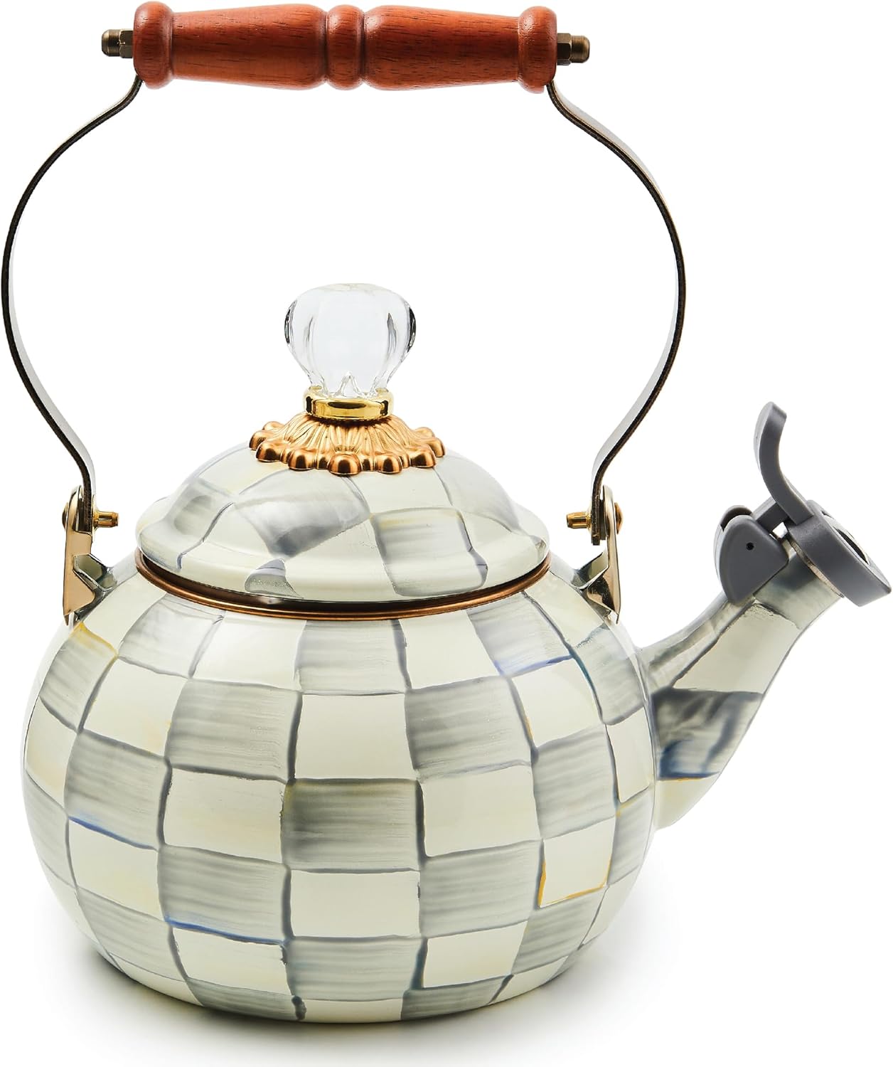 Unique Whistling Enamel Tea Kettle for Stylish Stovetop Use