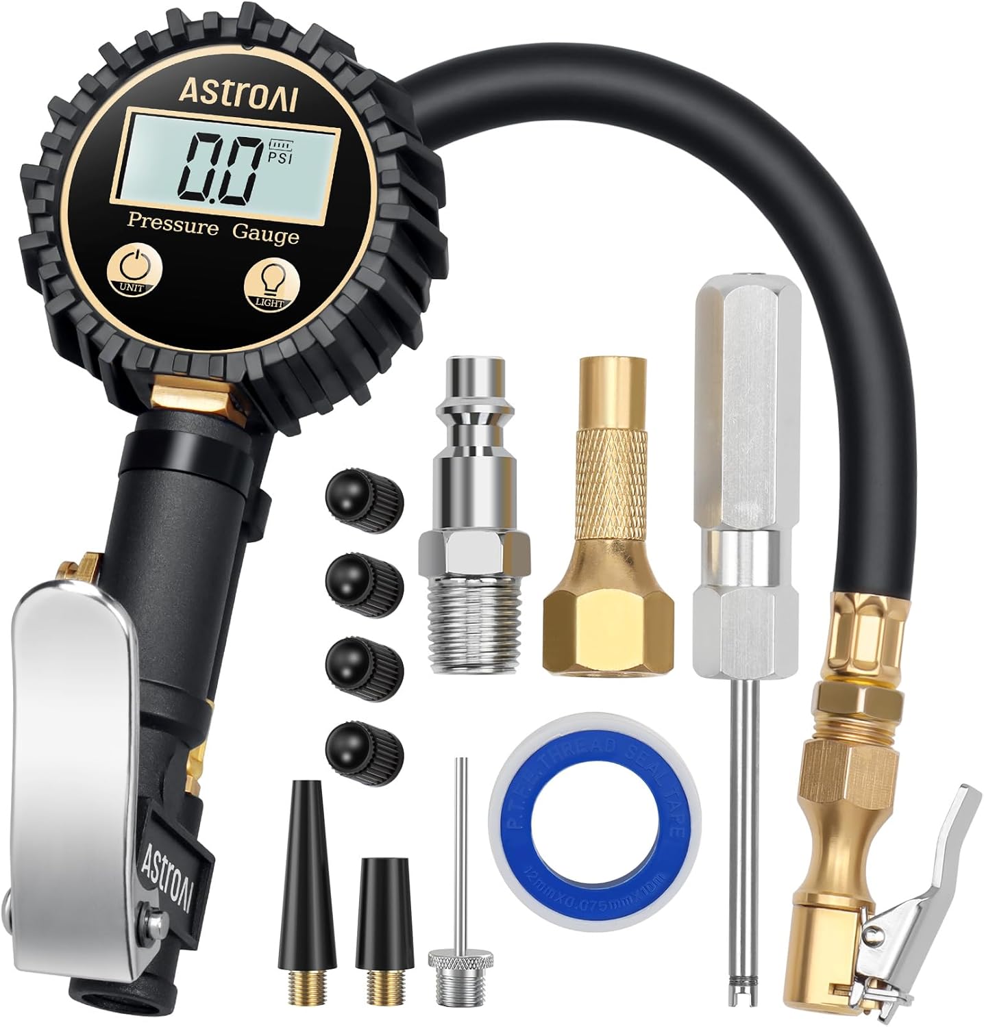 AstroAI Digital Tire Pressure Gauge with Inflator for Safety