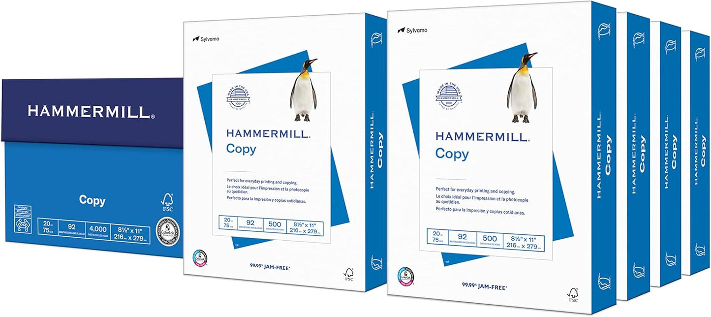 Hammermill 20lb Copy Paper - 8 Ream Pack!