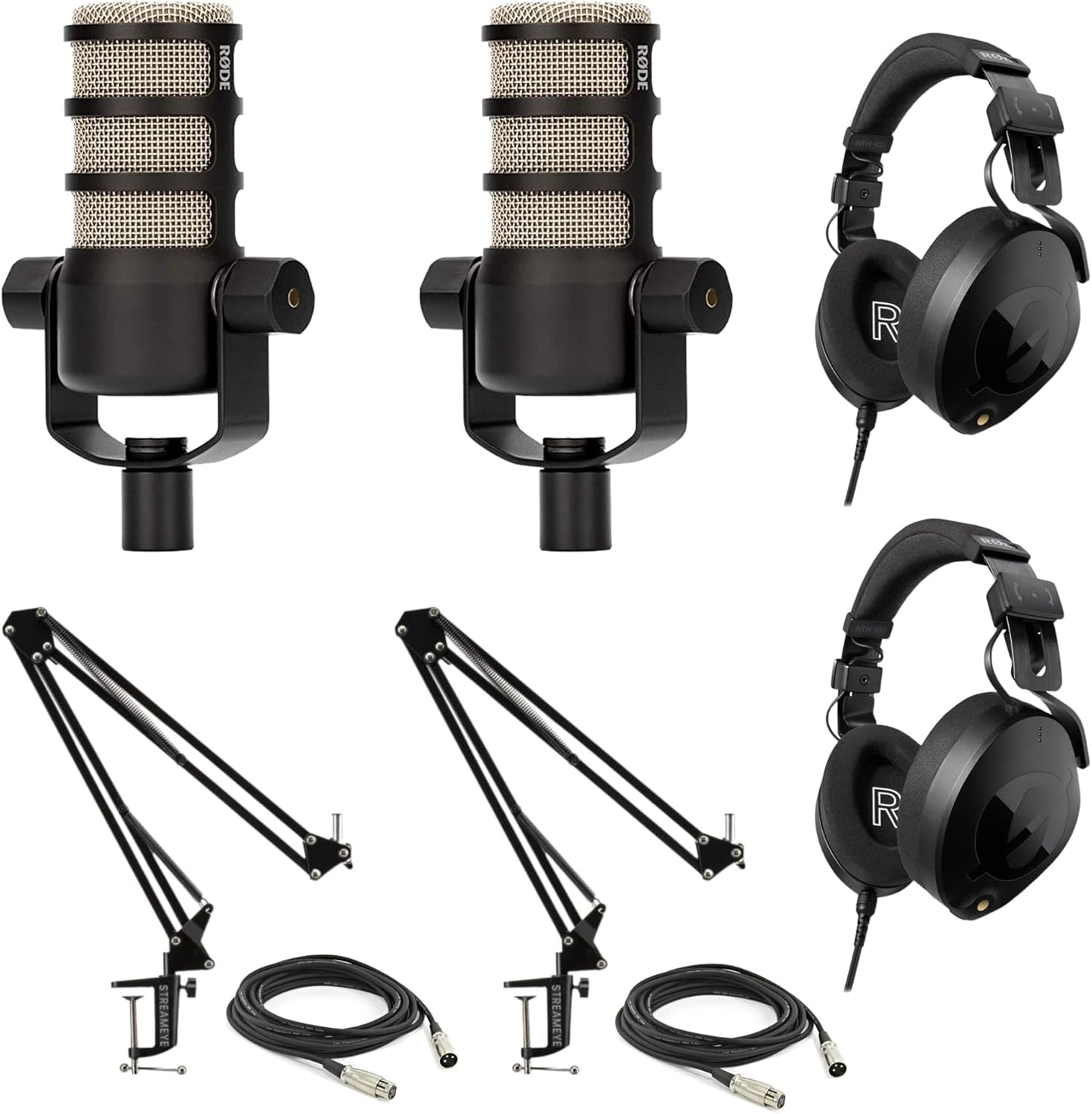 Rode PodMic Dynamic Podcasting Microphone Bundle with Boom Arm