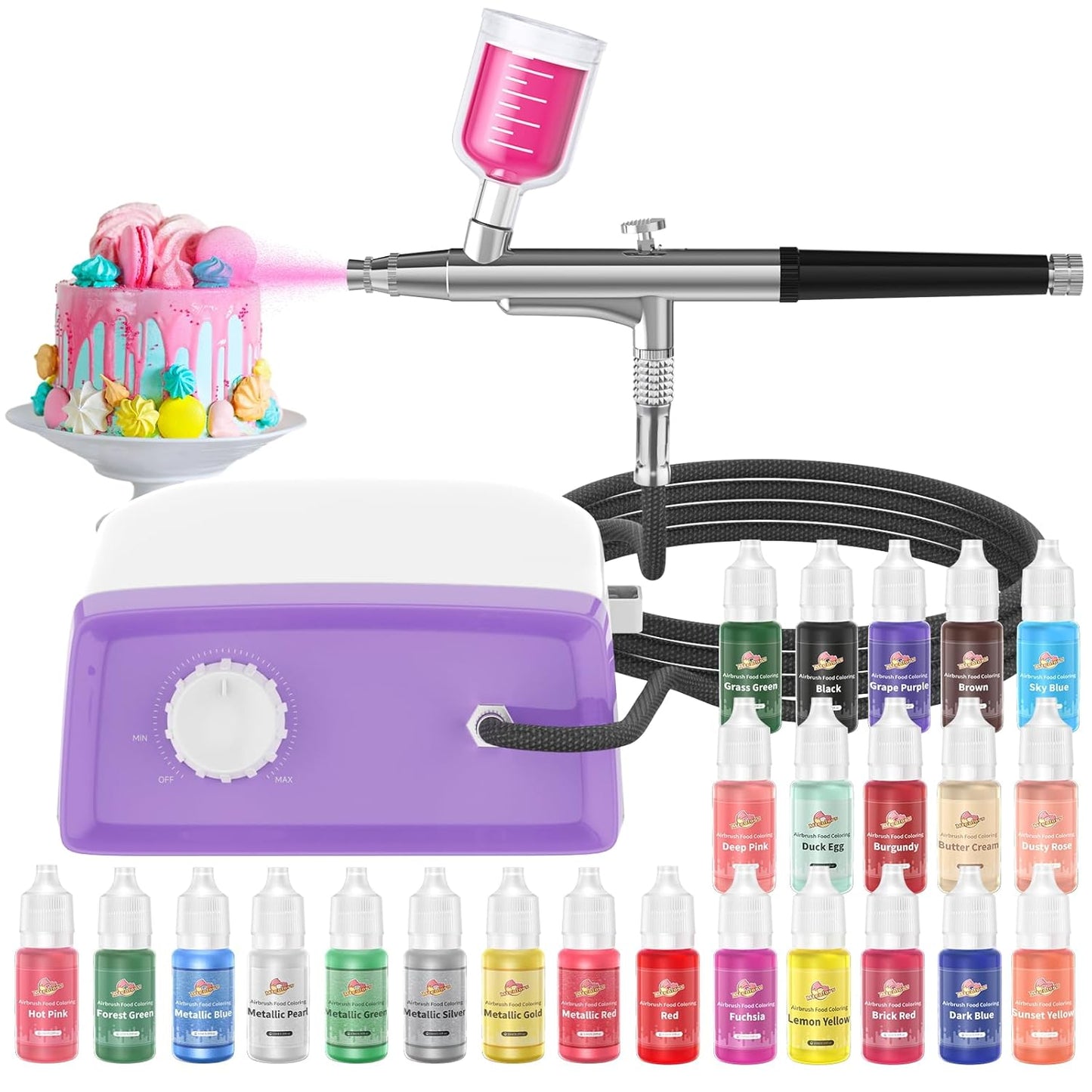 Ultimate Dual Speed Cake Airbrush Kit by Mtcolors