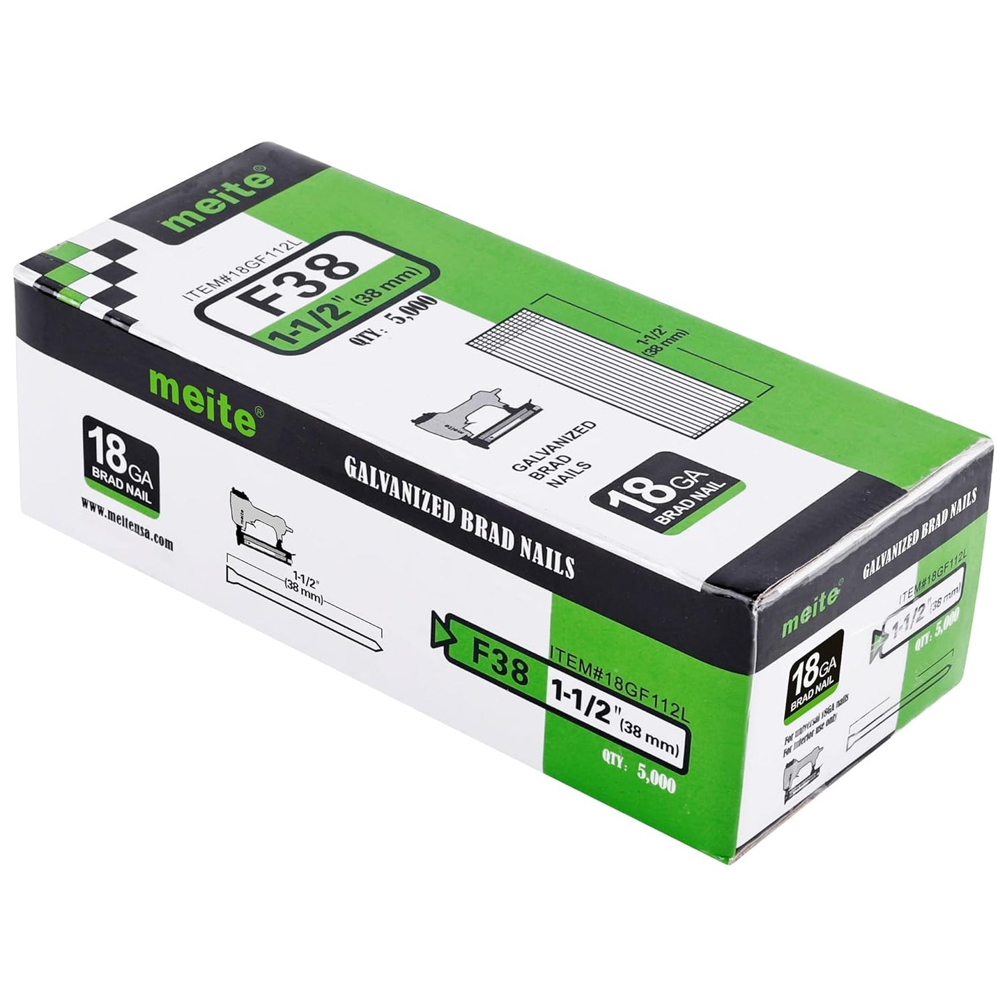 1-1/2 Inch Brad Nails for Pneumatic and Electric Nailers
