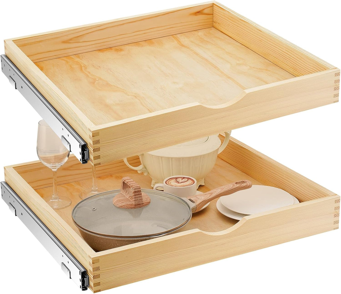 Pull Out Tray Cabinet Organizer for Kitchen Storage Solutions