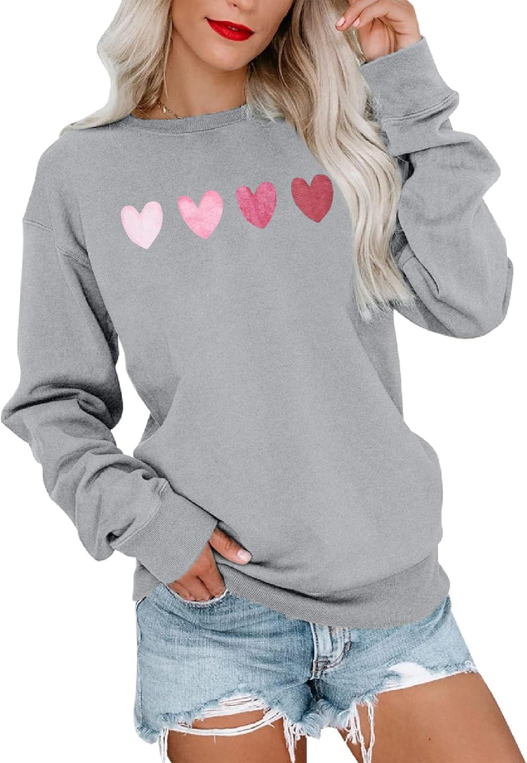Vintage Heart Sweatshirt for Women by KNEYATTA
