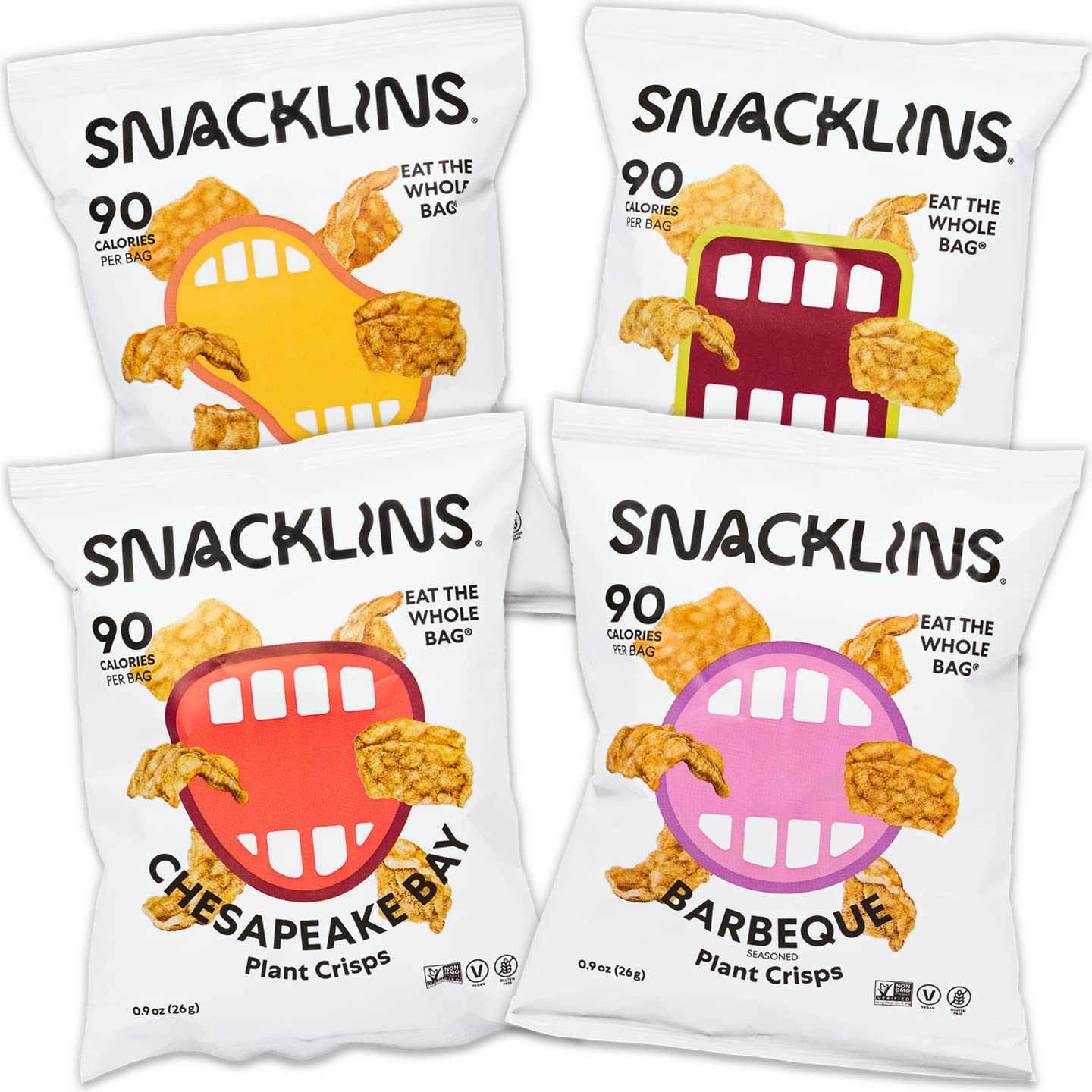 Snacklin Plant Based Crisps Variety Pack - Guilt-Free Crunchy Snack
