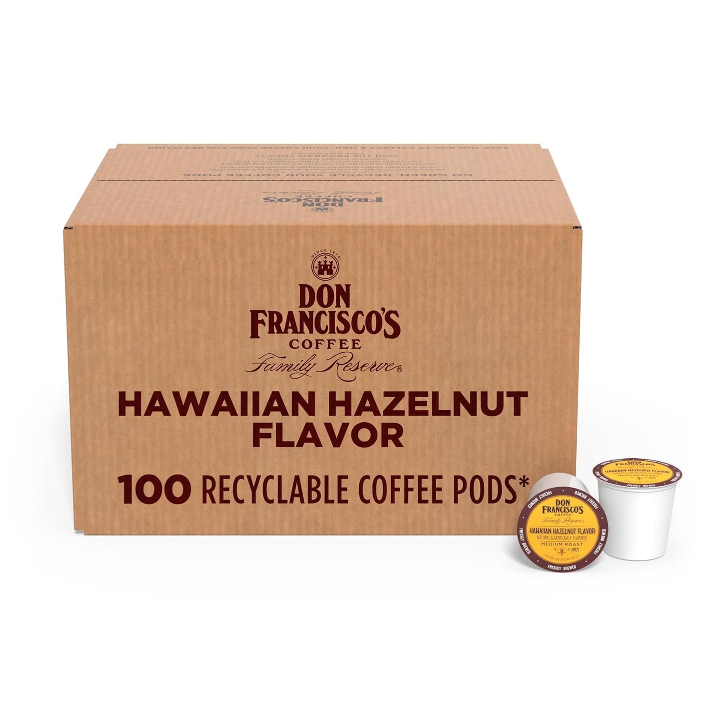 Don Francisco's Hawaiian Hazelnut Coffee Pods - Rich Coconut Flavor