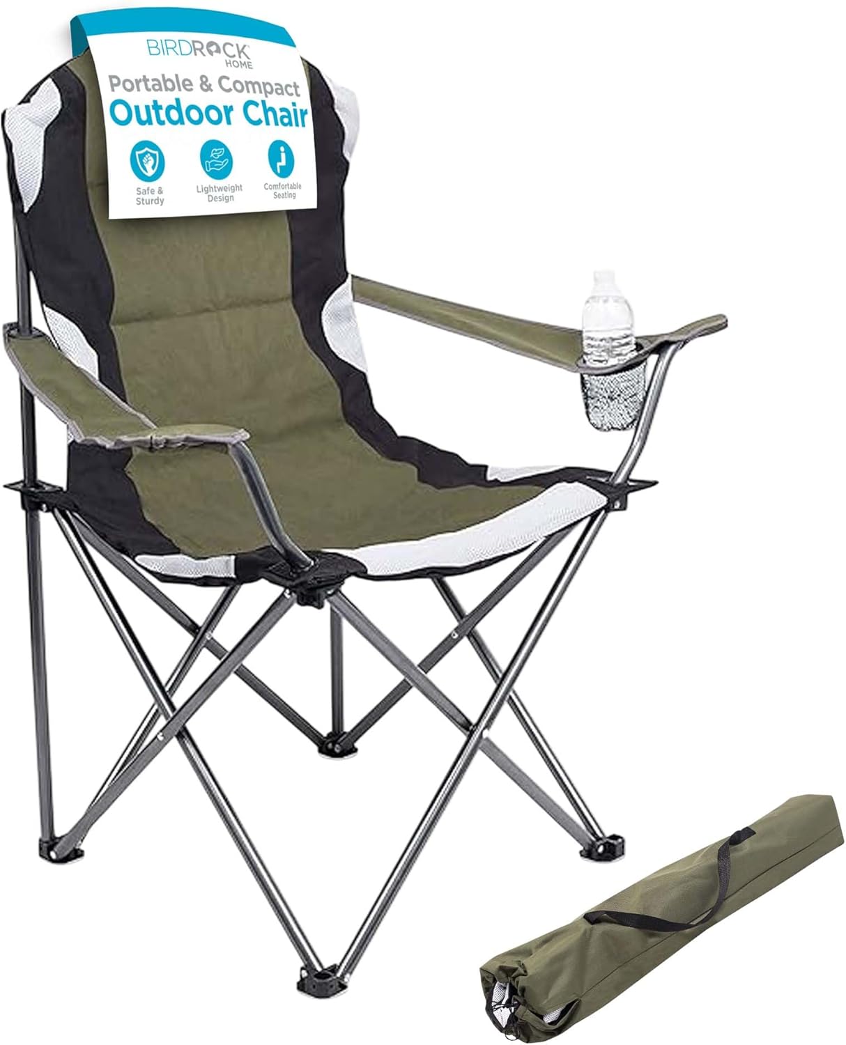 Padded Camping Folding Chair for Outdoor Comfort and Convenience