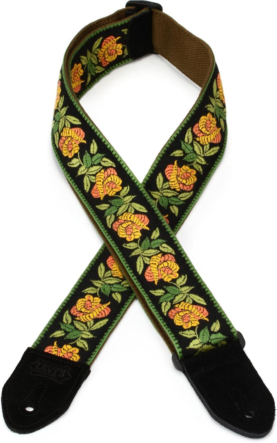 Levy's Fabric Guitar Strap - Vibrant Yellow Design