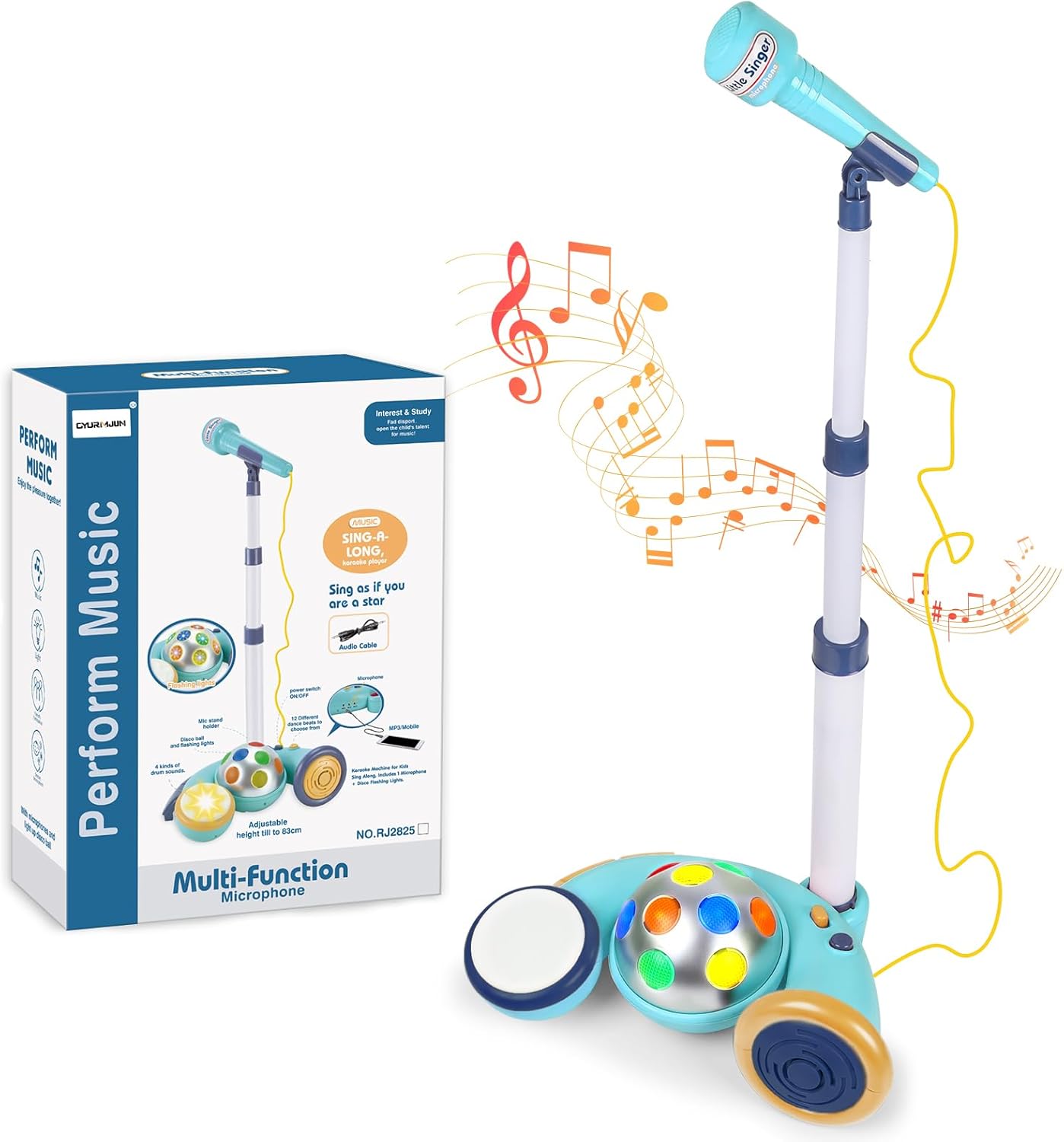 Karaoke Microphone for Kids with Flashing Lights!