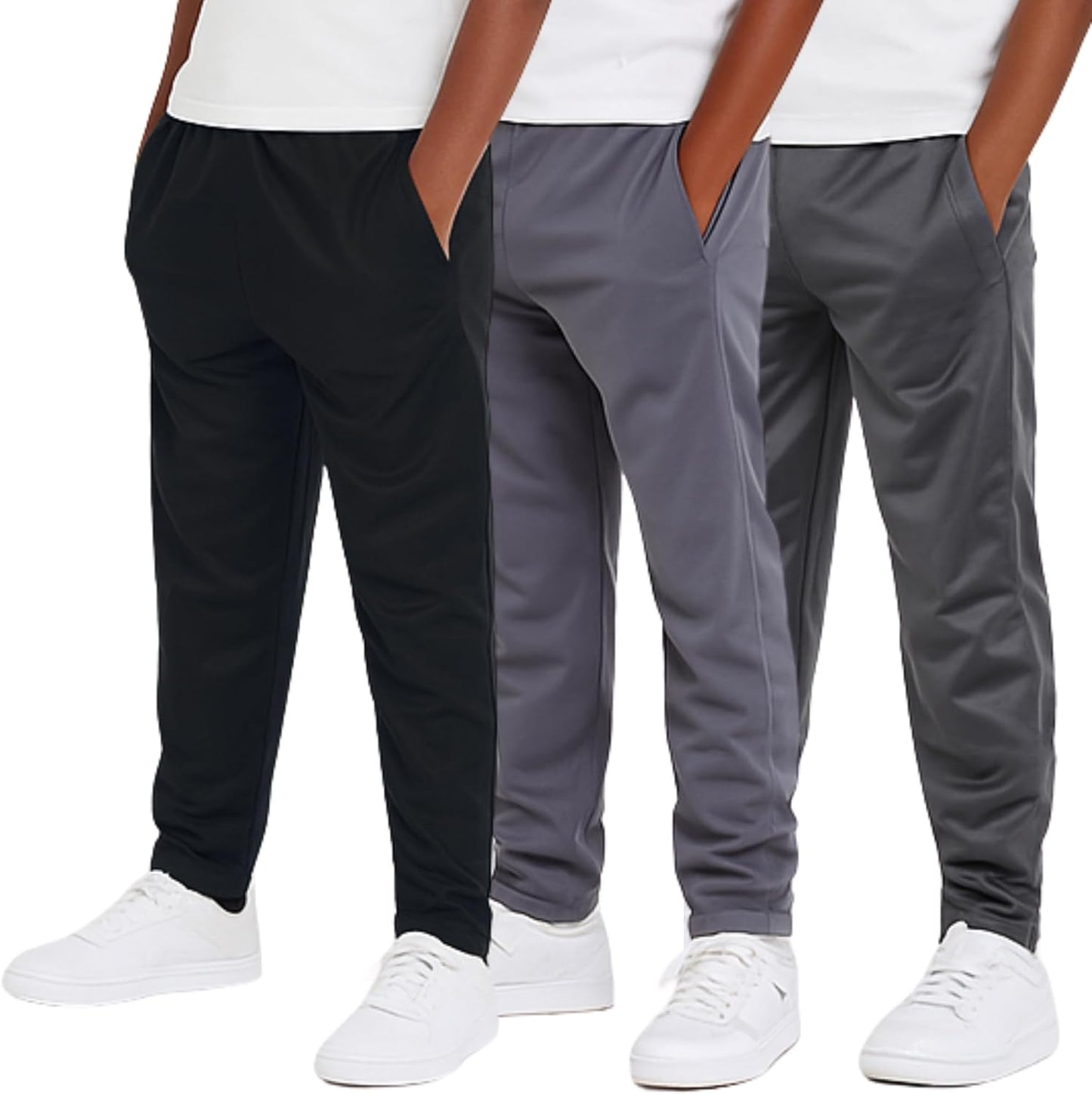 Ultra Performance Boys Sweatpants 3 Pack for Active Kids