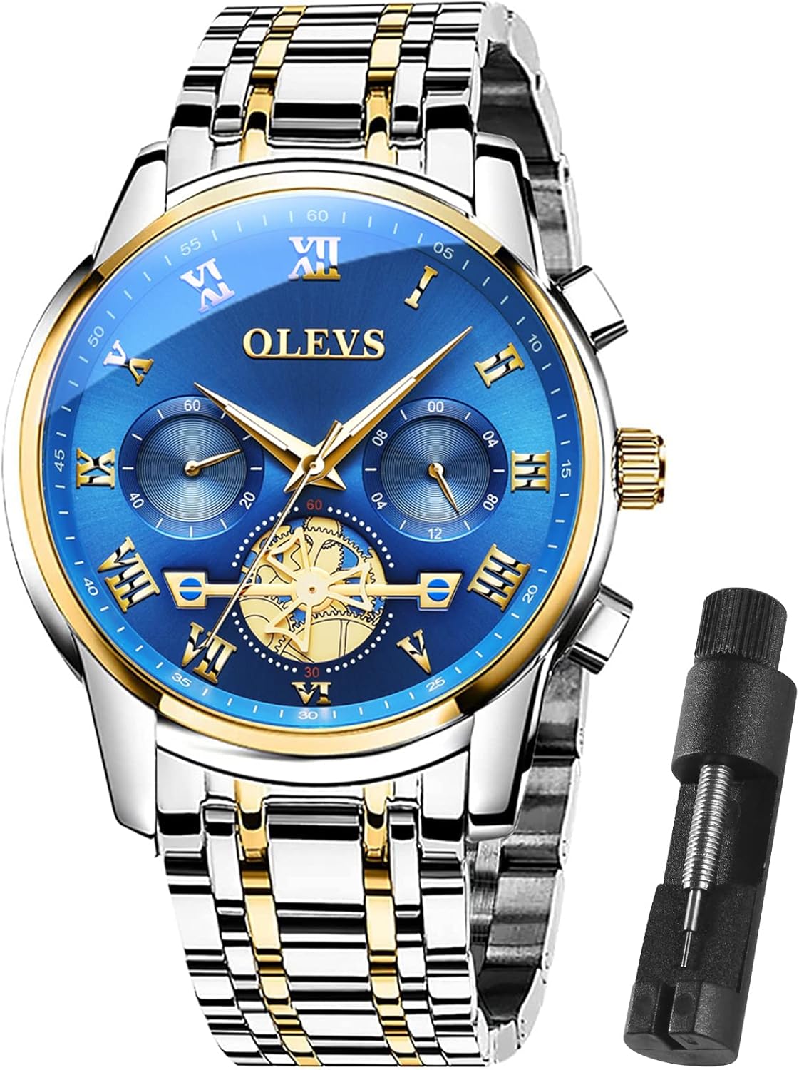 OLEVS Men Multifunction Watch with Luminous Chronograph Design