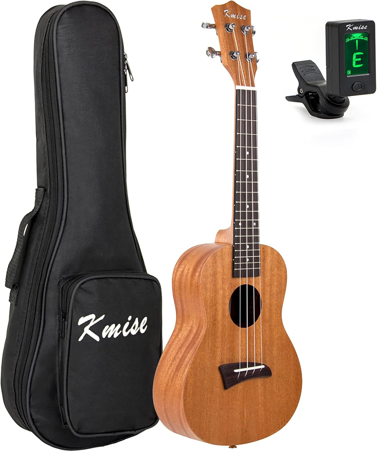 Concert Ukulele with Bag and Tuner for Beginners and Adults