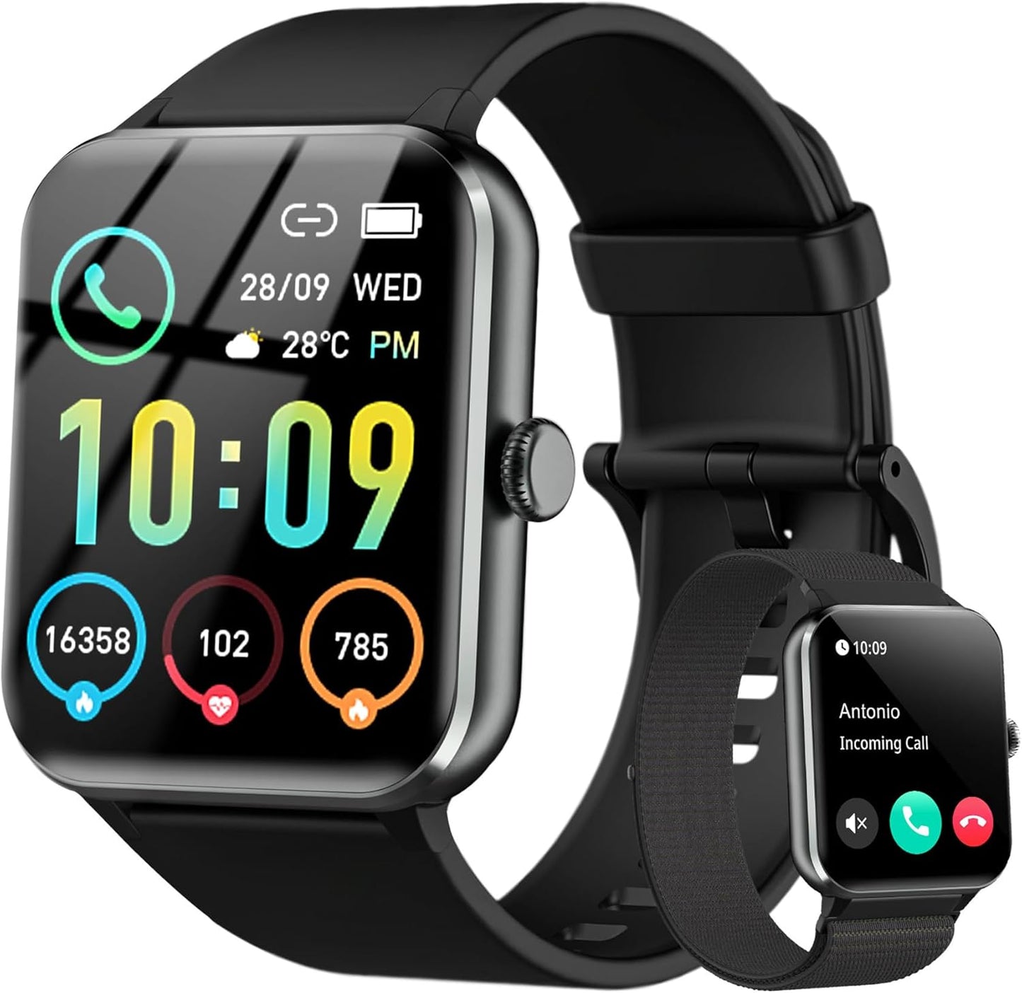 Smartwatch with Call Function, 100+ Sport Modes, IP68 Waterproof