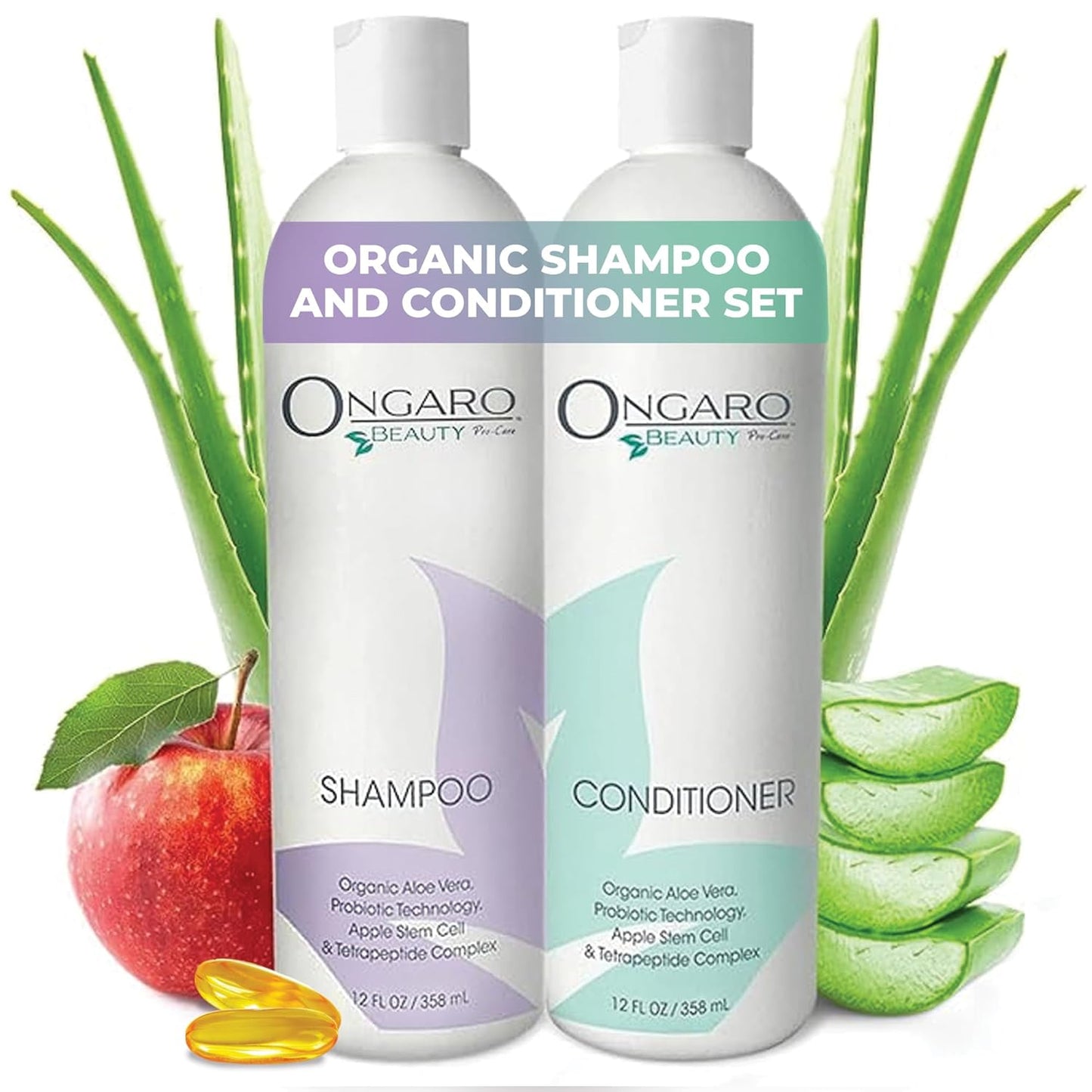 Ongaro Beauty Sulfate-Free Shampoo & Conditioner Set - Nourishing Hair Care with Aloe Vera