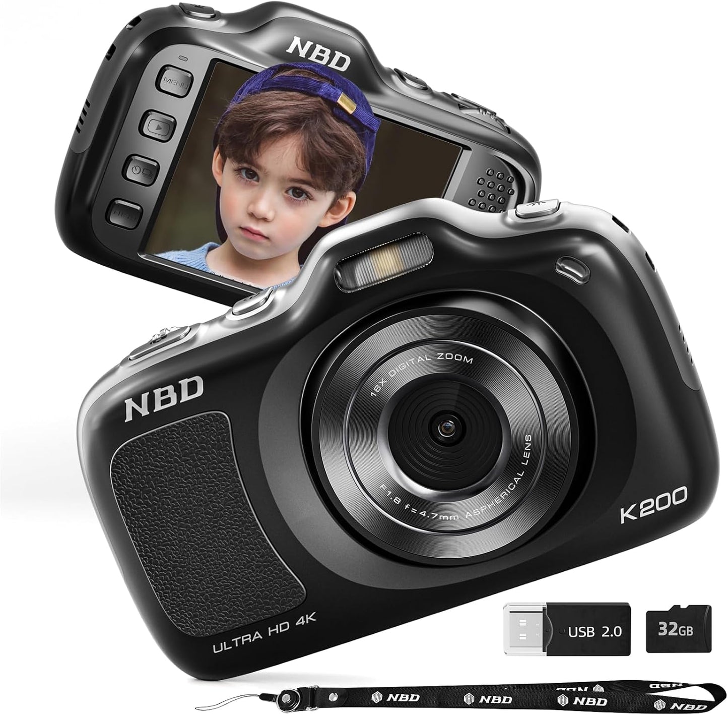 64MP Digital Camera for Photography with 4K Video and Zoom