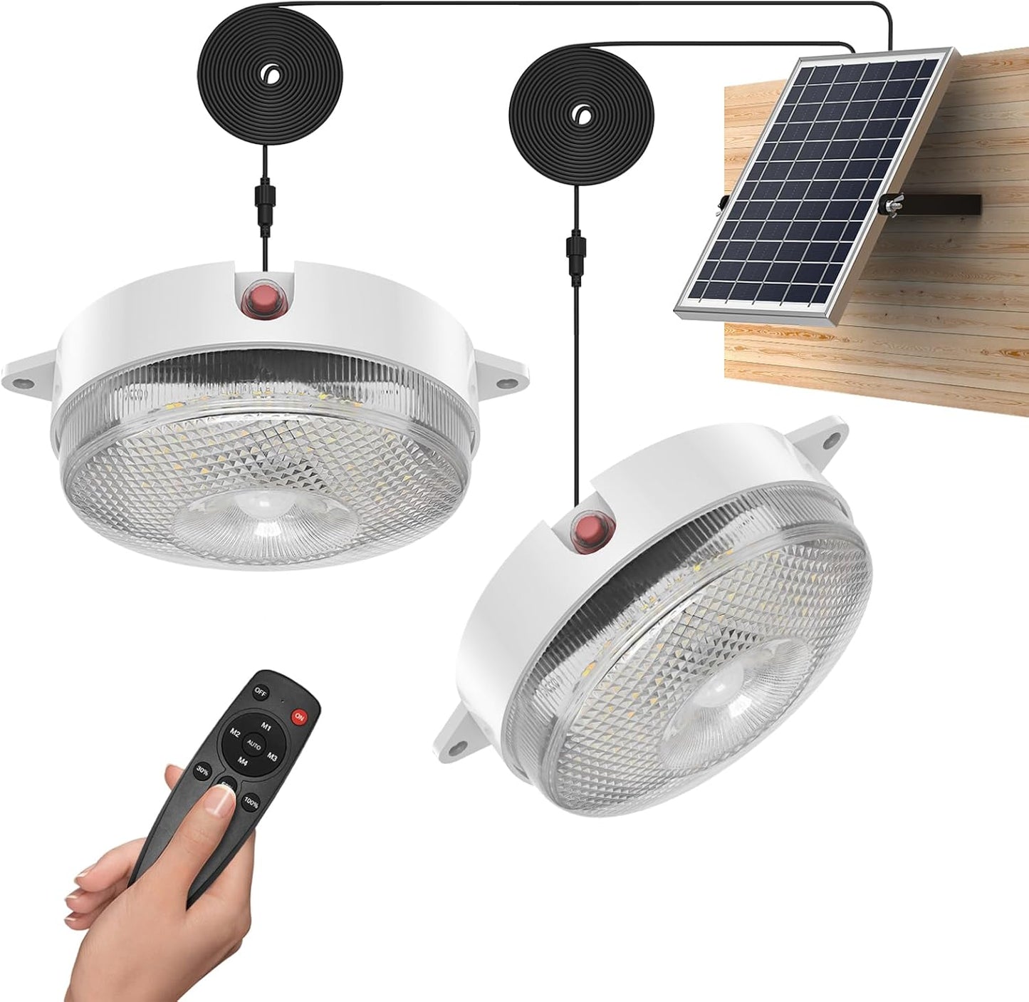 UPONUN Solar Ceiling Light Motion Sensor 2 Pack Review