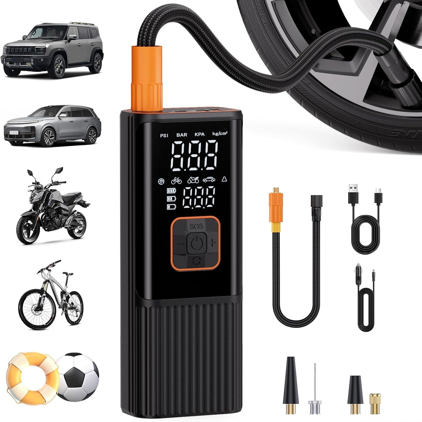 Portable Air Compressor Tire Inflator for Fast Inflation