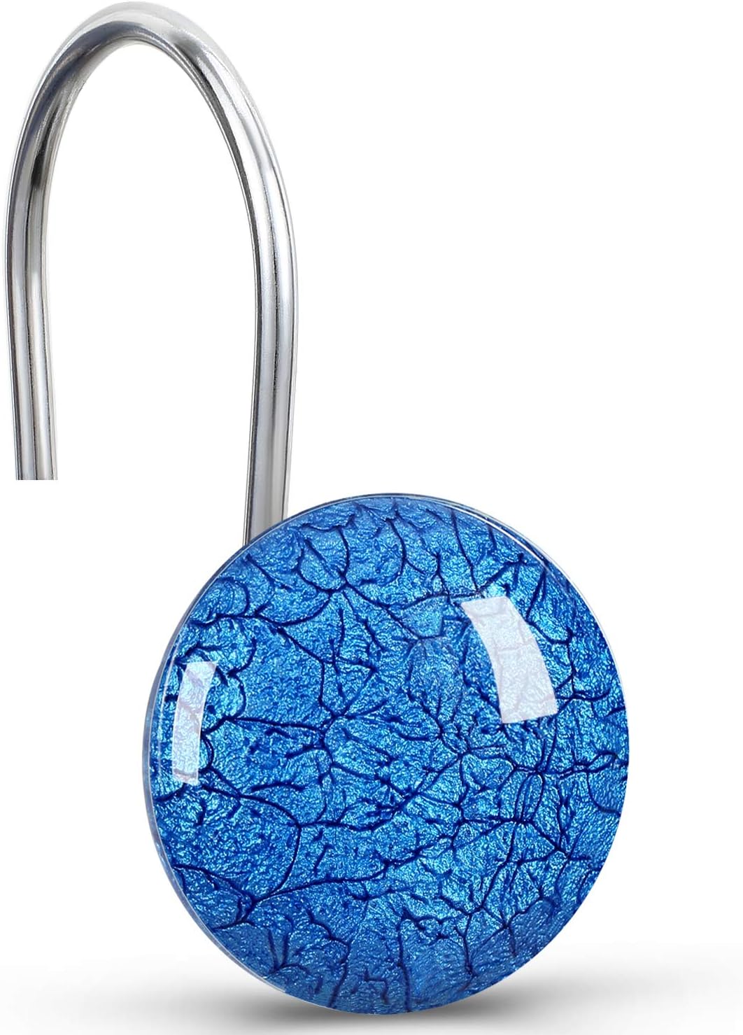 Marble-Style Rustproof Shower Hooks Set
