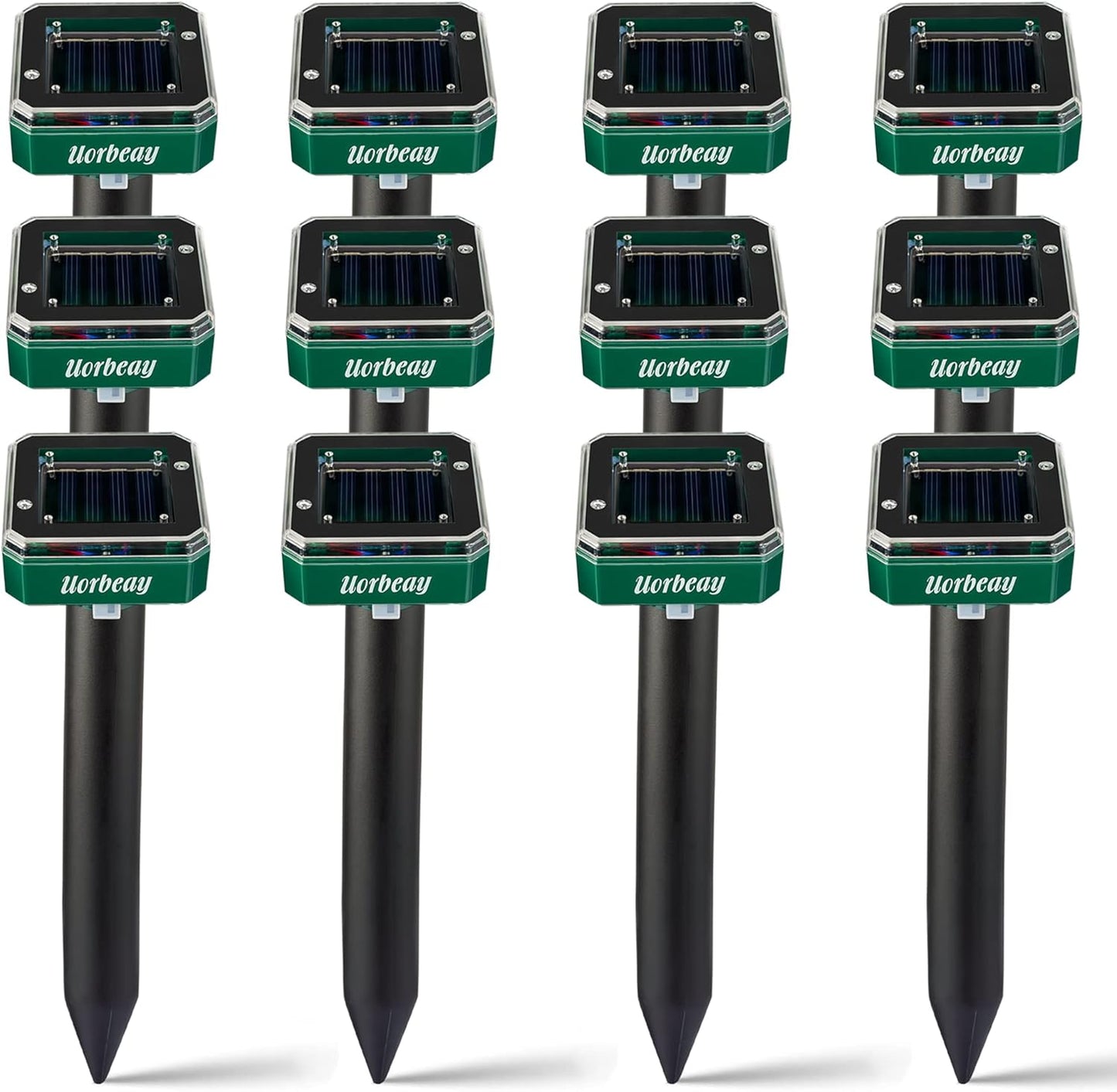 Solar Mole Repellent 12 Pack Ultrasonic for Garden & Yard