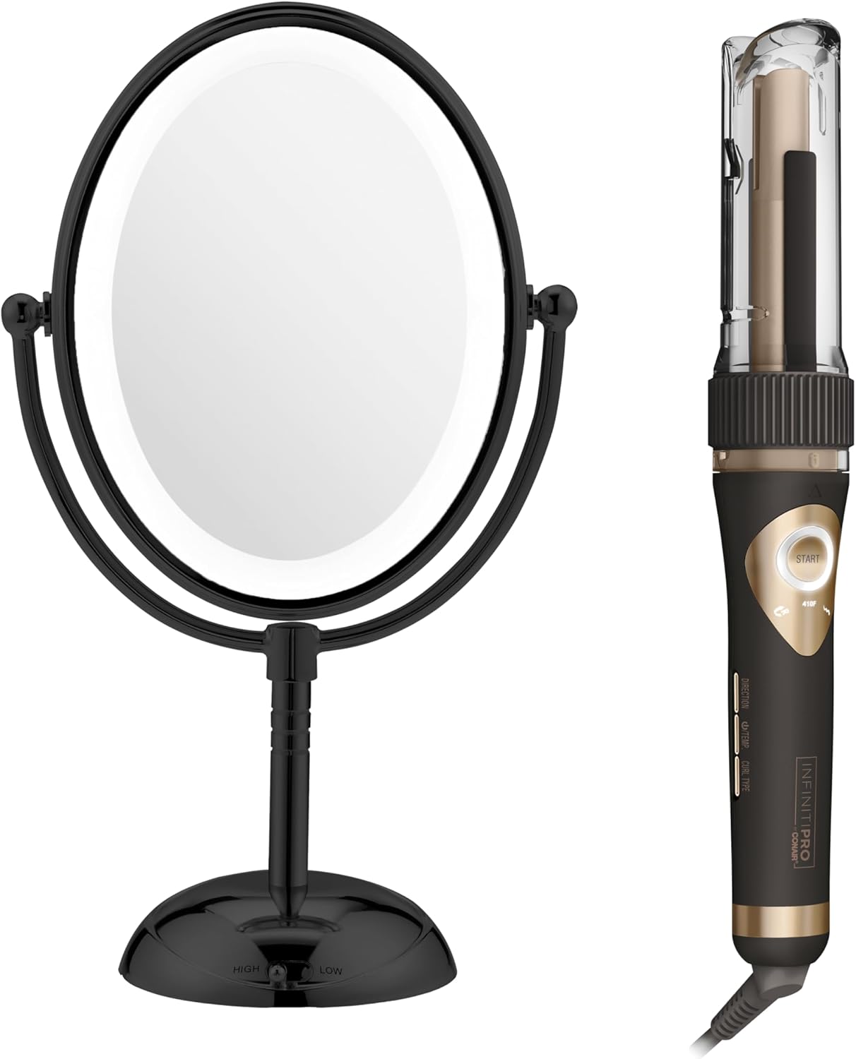Conair Curl Secret & Mirror Bundle | Effortless Curls & Flawless Makeup