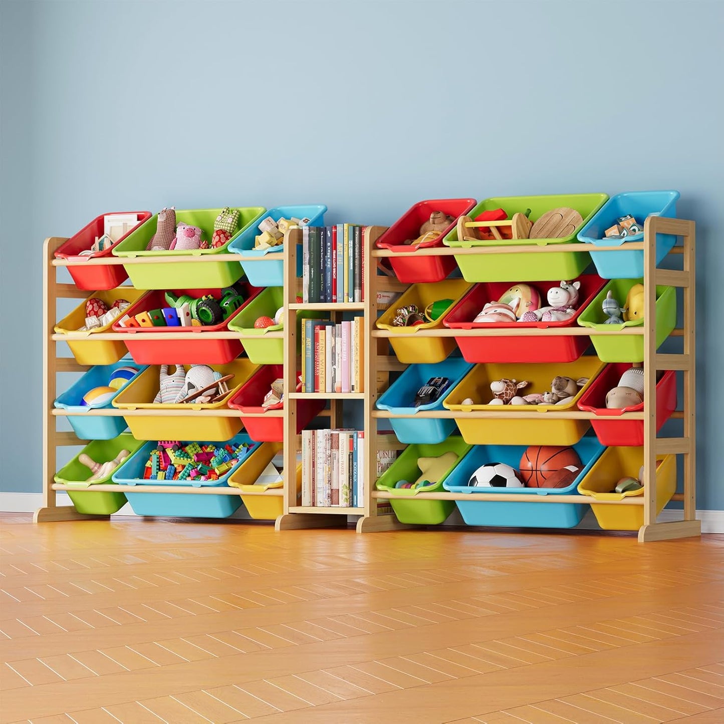 SpaceAid Large Toy Storage Organizer with 24 Bins for Kids