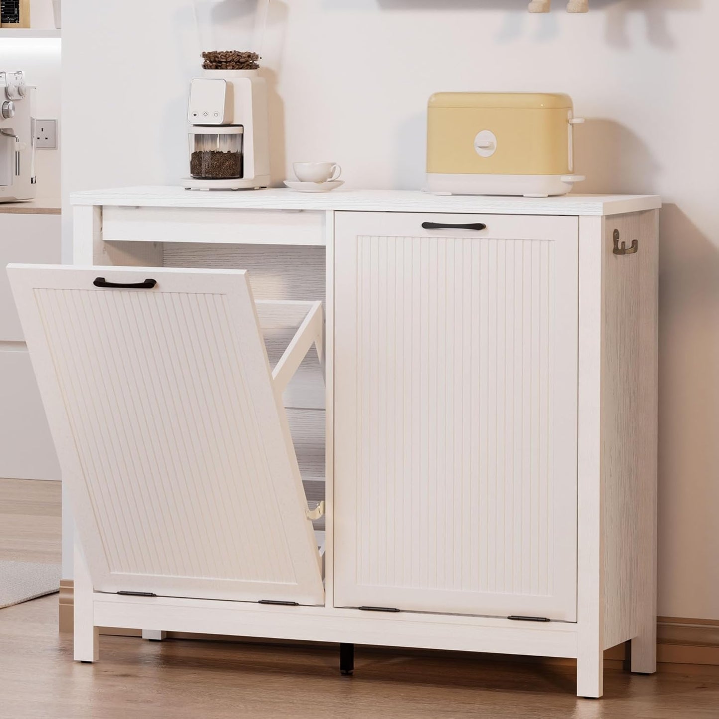 Tilt Out Trash Can Cabinet with Deodorising Function for Kitchen