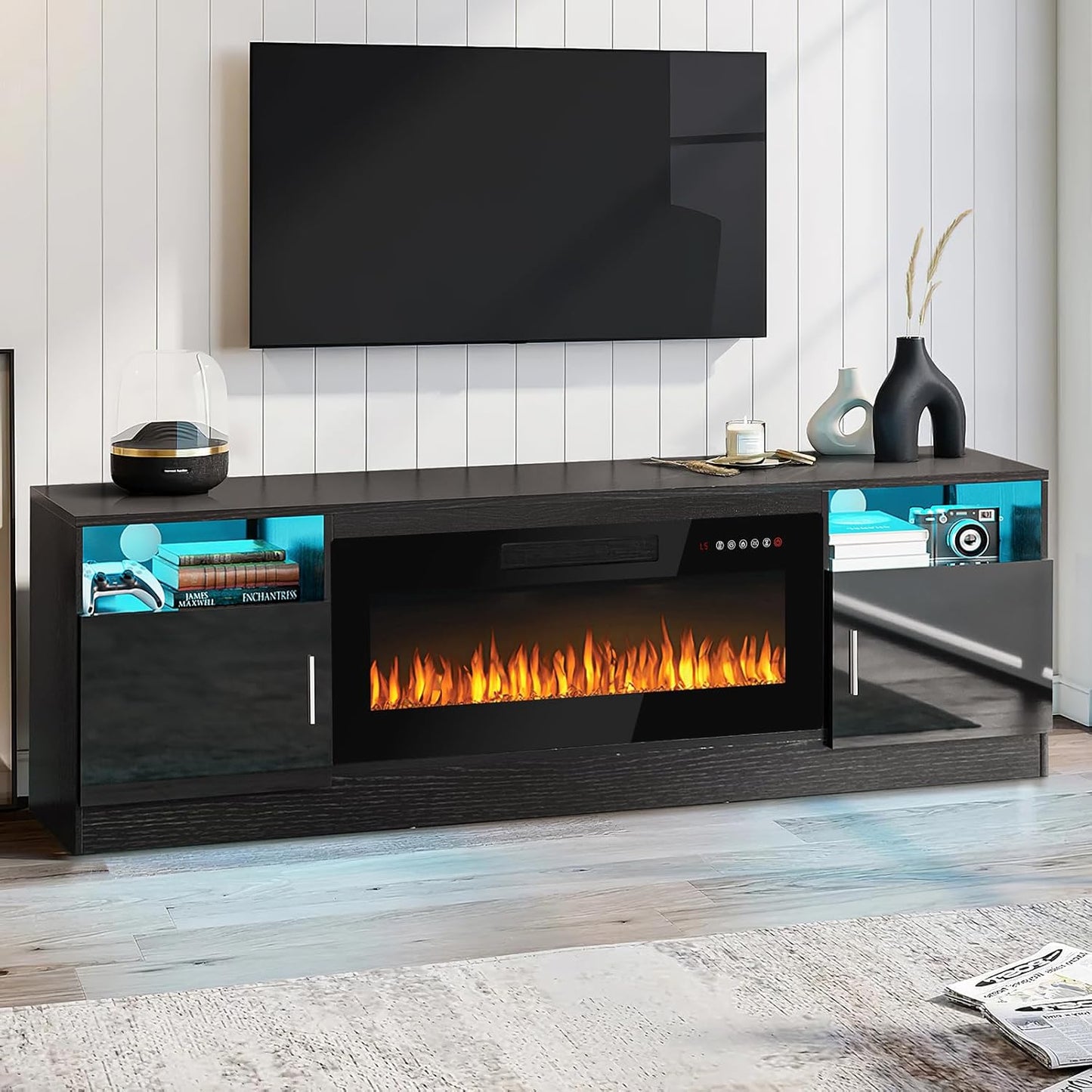 Modern 36 Electric Fireplace TV Stand by PUKAMI