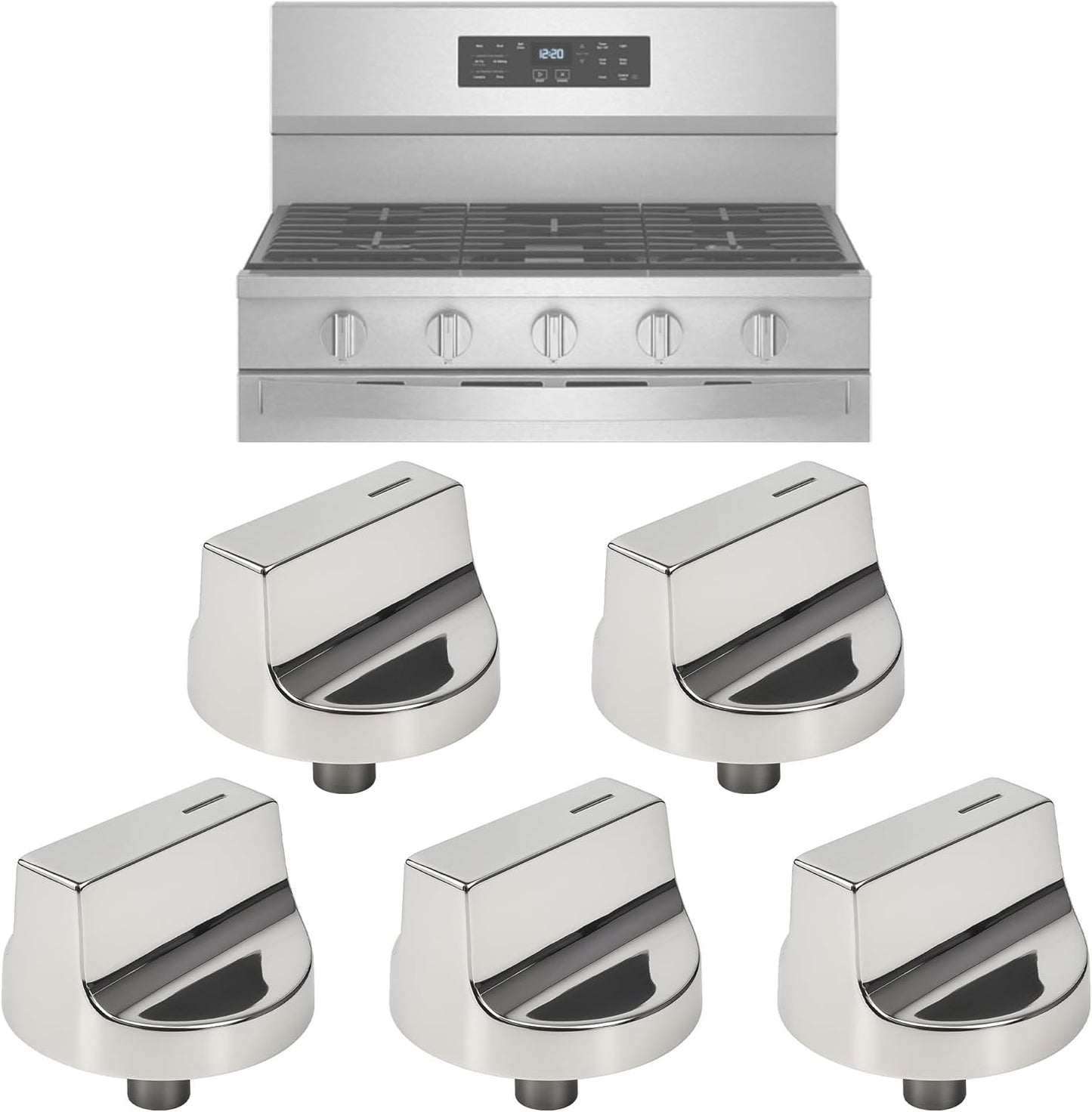 W11517334 Gas Range Stove Knobs Replacement for Whirl-Pool