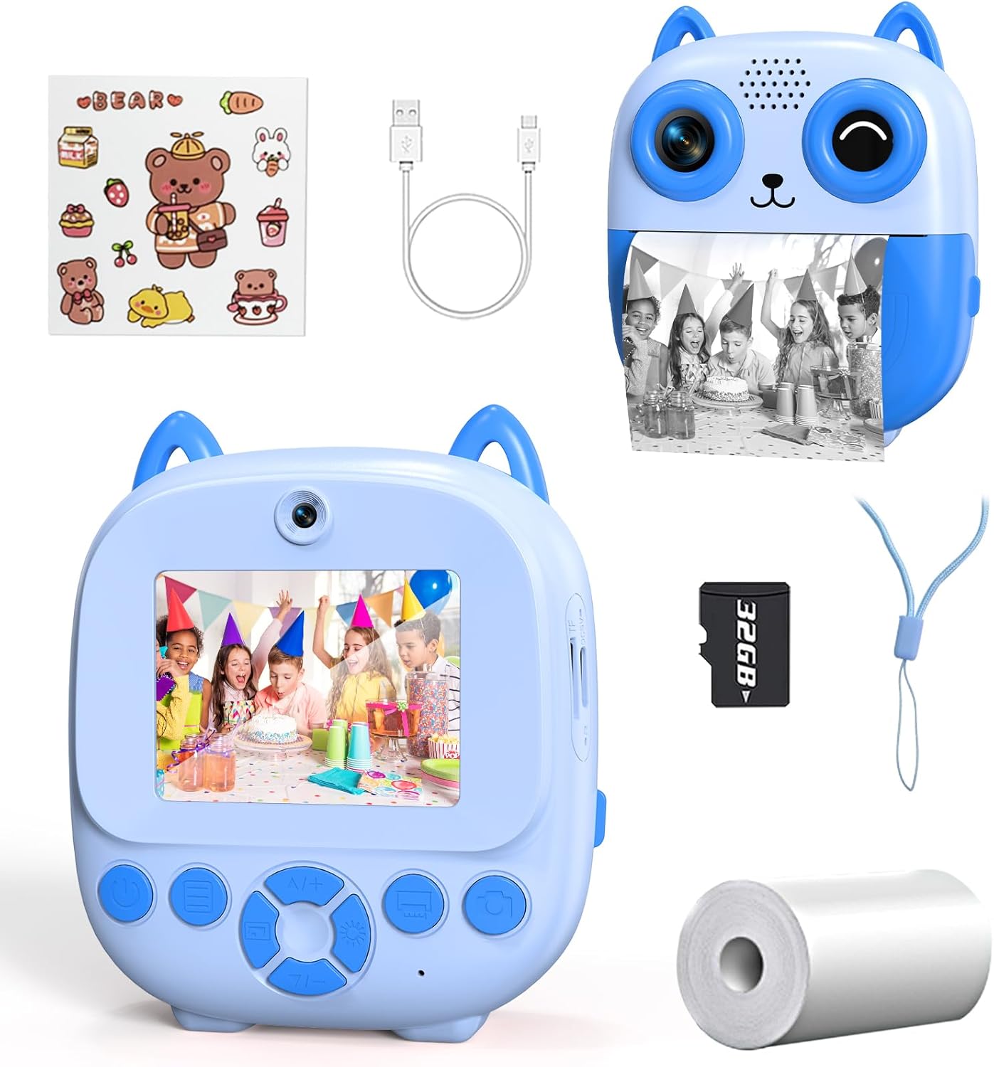 Instant Print Kids Camera - Captures Fun Moments in 1080P