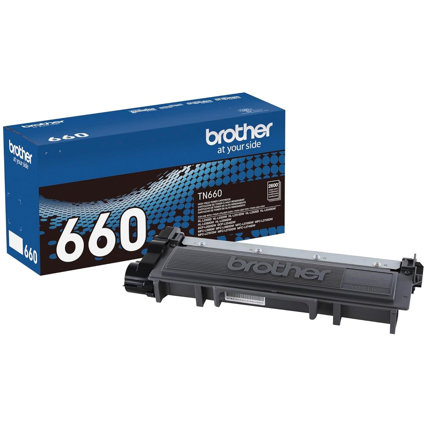 Brother Genuine TN660 High Yield Toner - 2,600 Pages