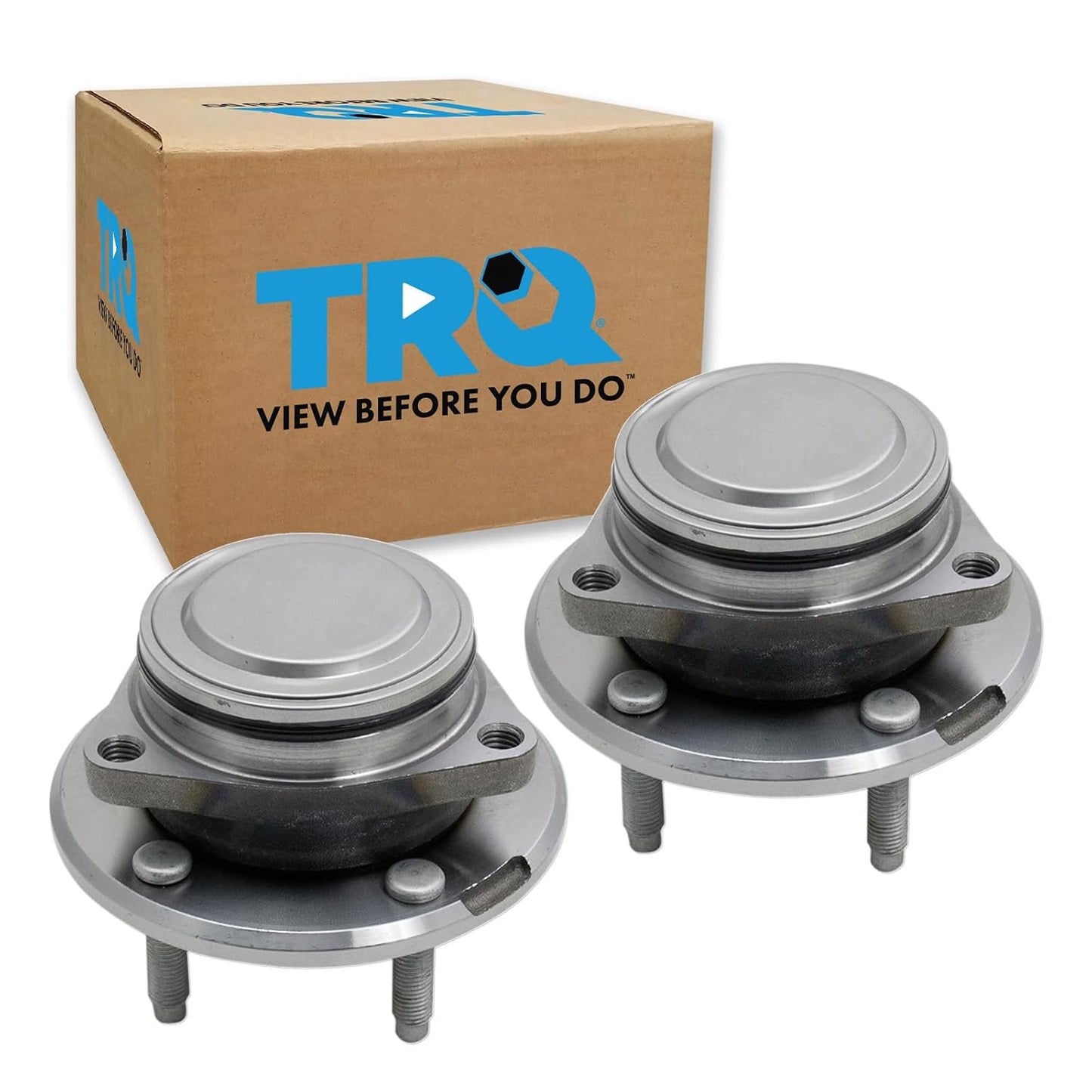 TRQ 2 Piece Front Wheel Bearing & Hub Assembly Set for Cadillac