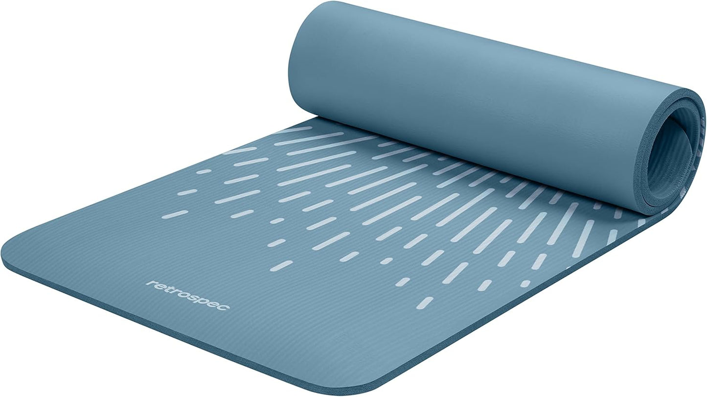 Retrospec Solana Yoga Mat - Non Slip 1/2 Thick for Yoga & Fitness