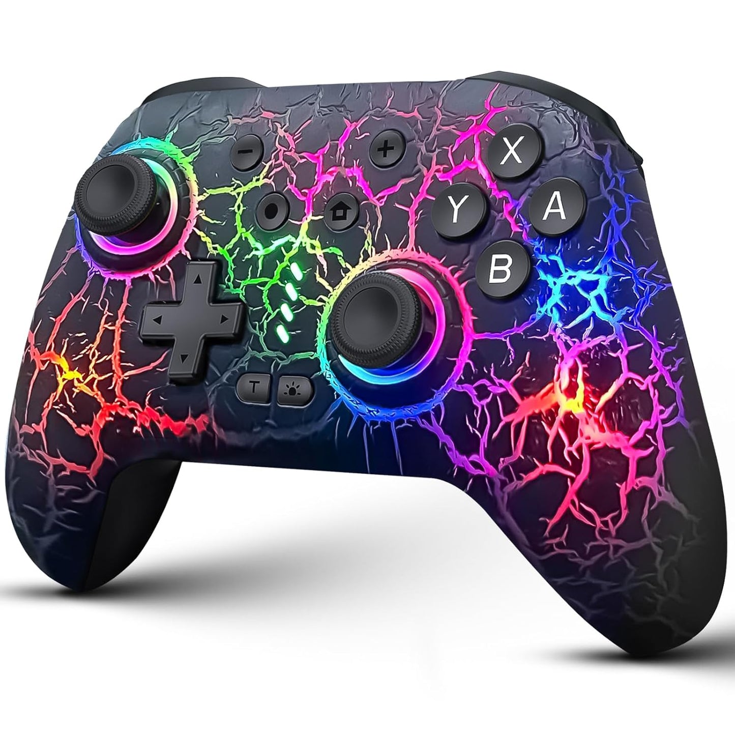 DBEPANK Wireless Switch Pro Controller with 10 Color LED Modes