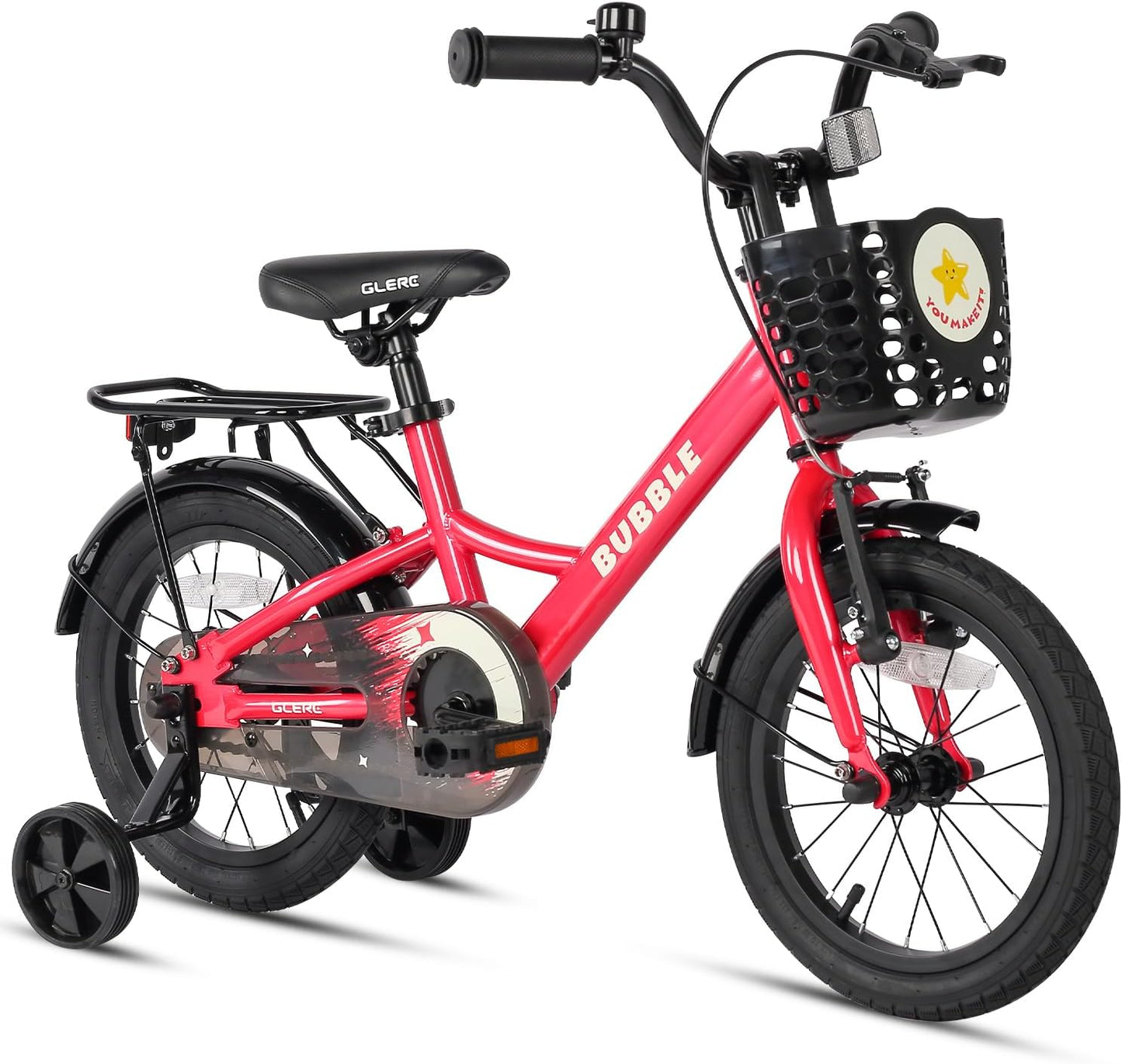 Glerc Bubble Kids Bike for 2-8 Years Old with Training Wheels