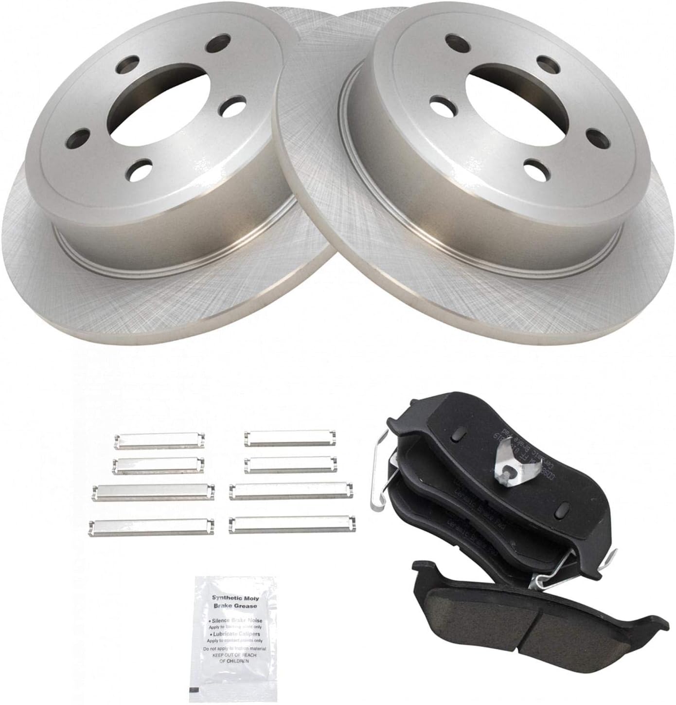 TRQ Rear Brake Pad & Rotor Kit for Jeep Liberty & Wrangler
